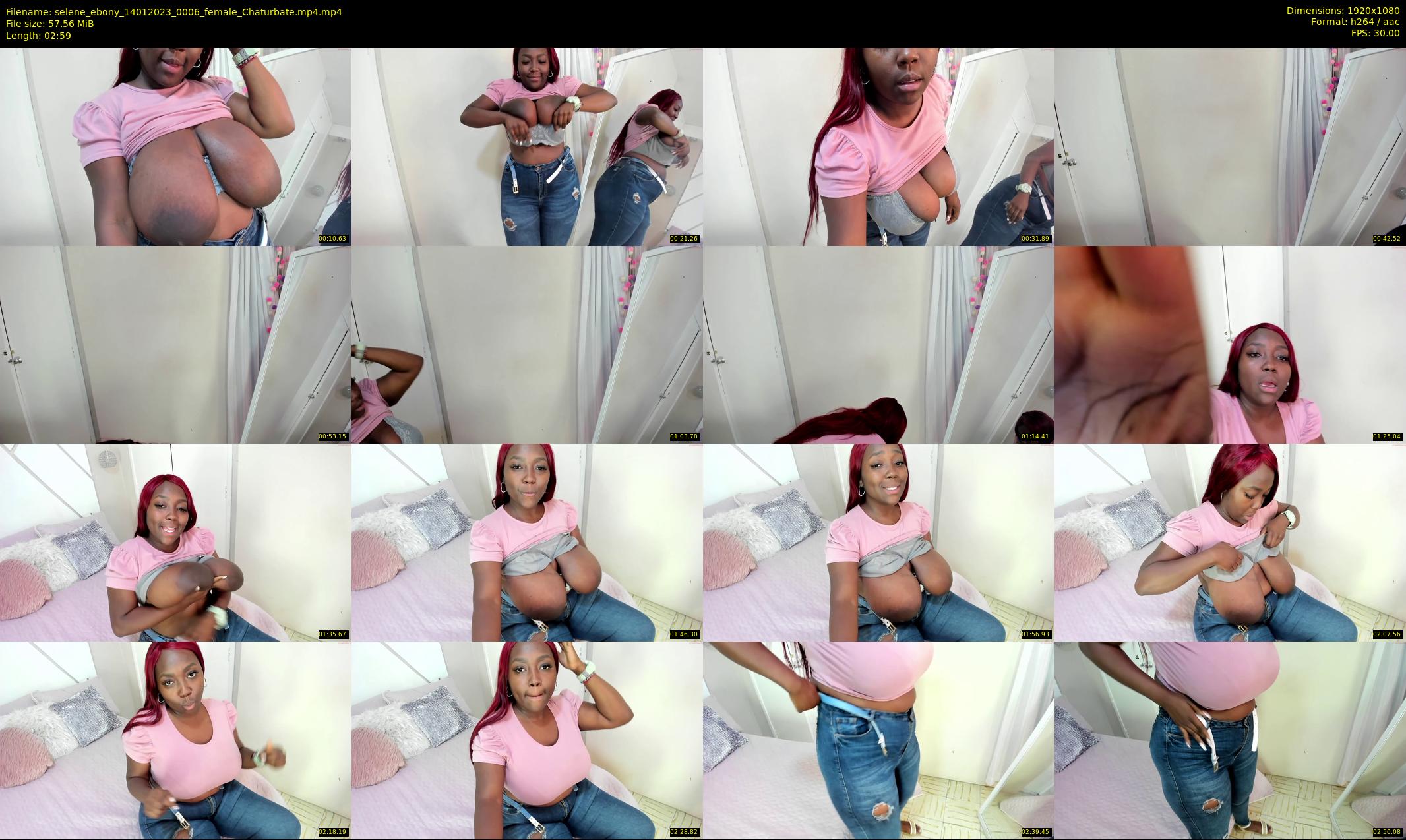 selene_ebony — 3 minute Chaturbate female cam show recording, 1080p, Jan 14, 2023