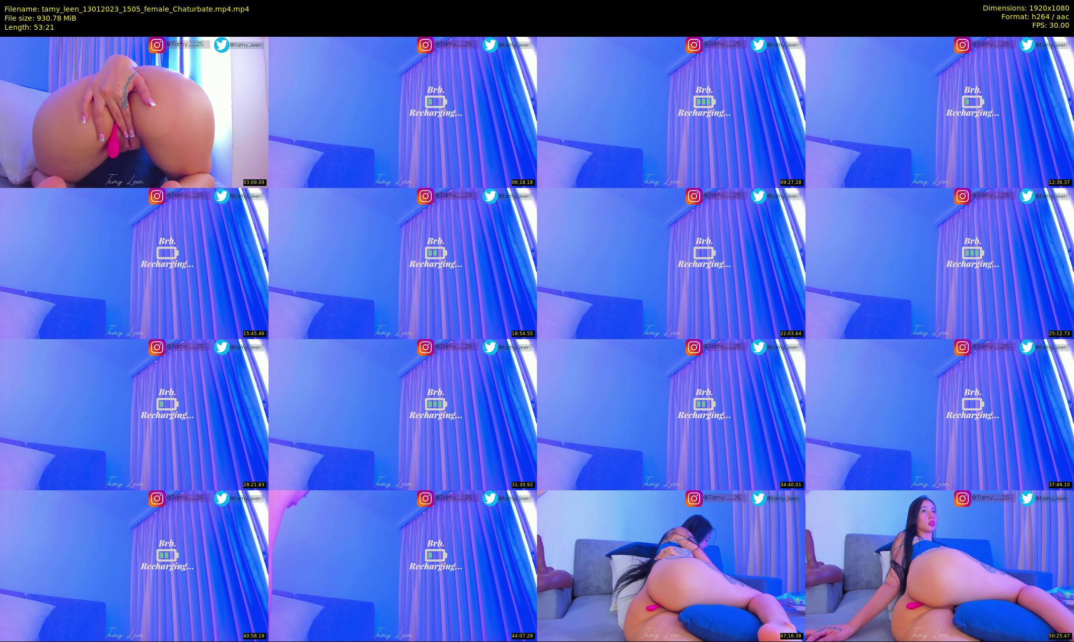 tamy_leen — 54 minute Chaturbate female cam show recording, 1080p, Jan 13, 2023