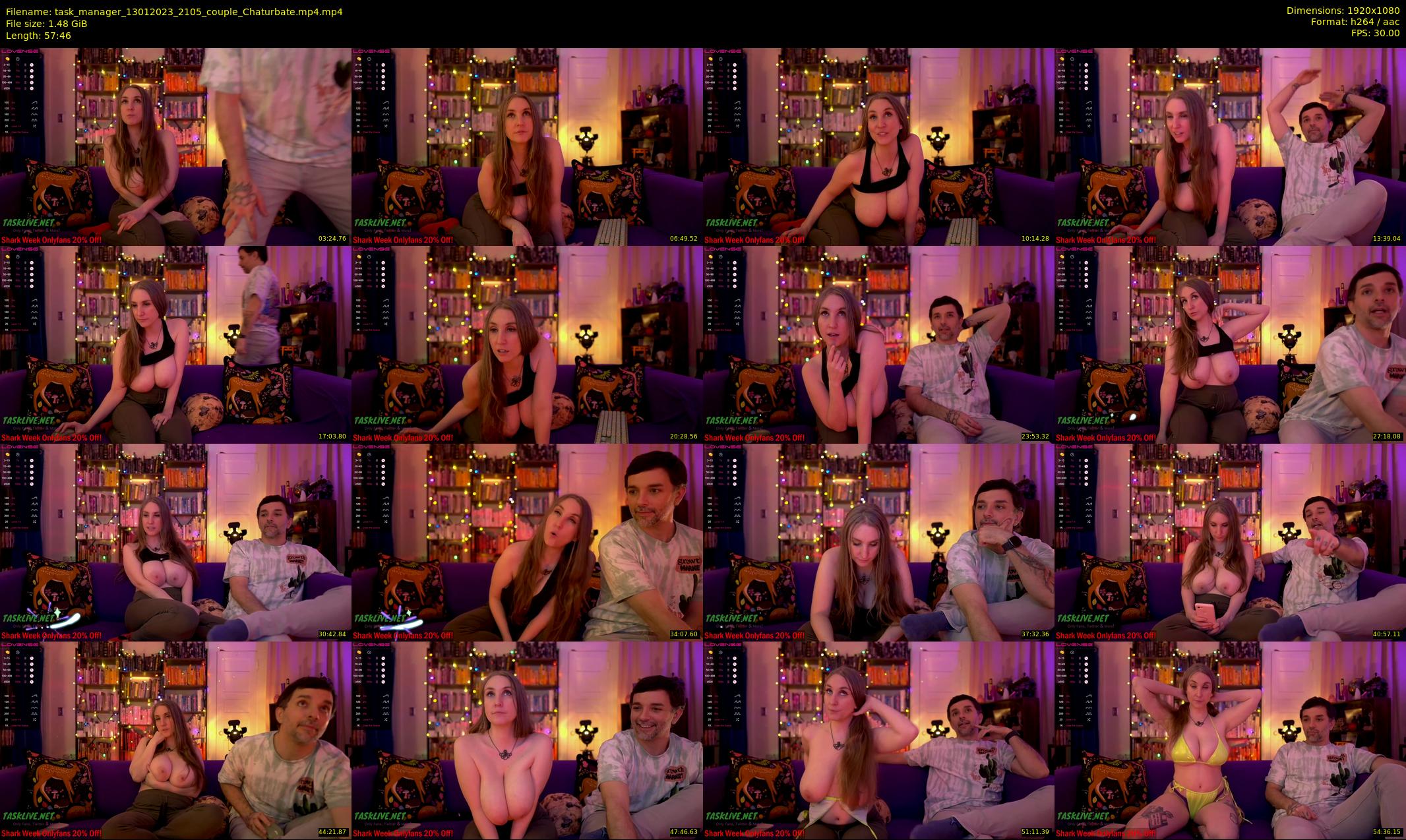 task_manager — 58 minute Chaturbate couple cam show recording, 1080p, Jan 13, 2023