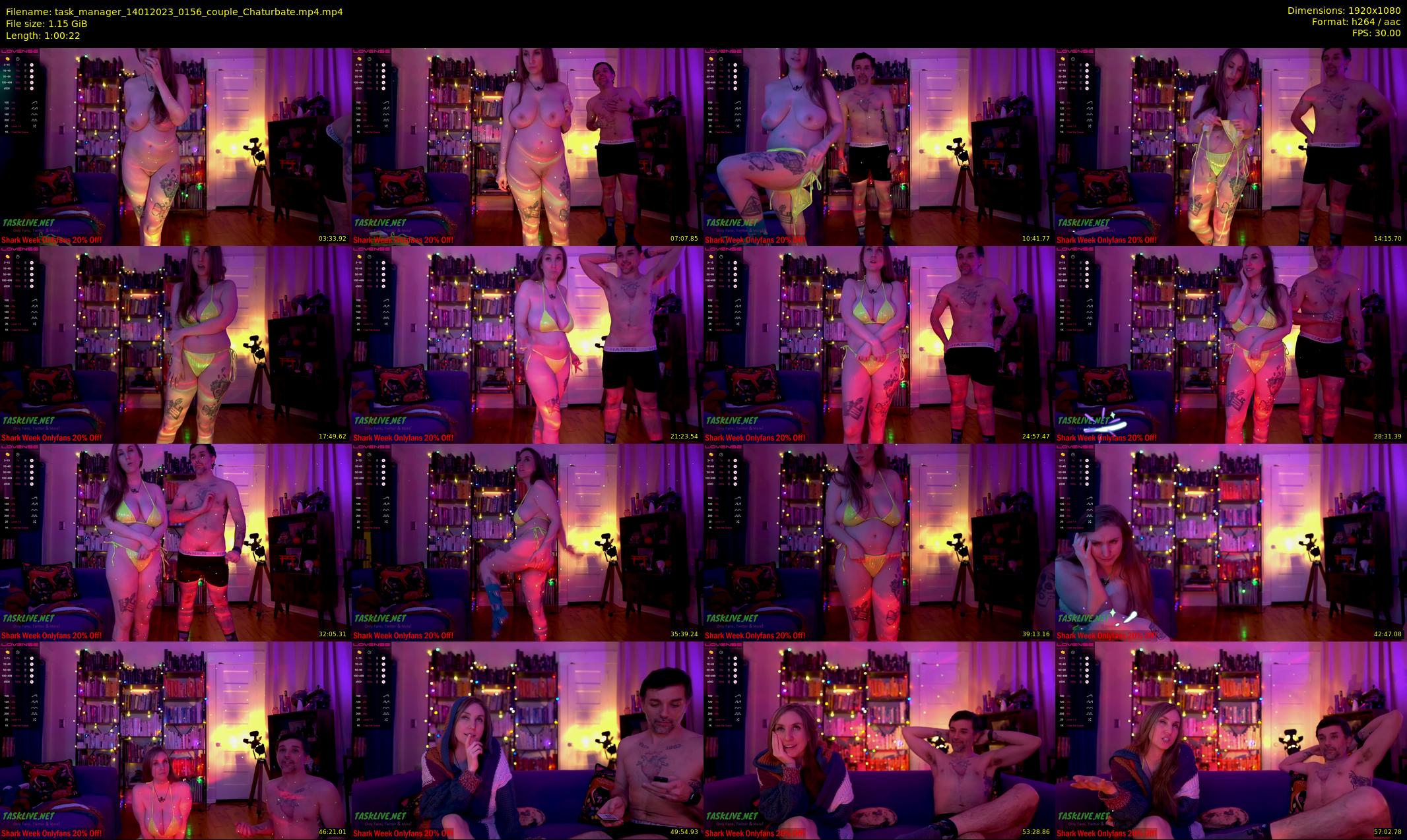 task_manager — 61 minute Chaturbate couple cam show recording, 1080p, Jan 14, 2023