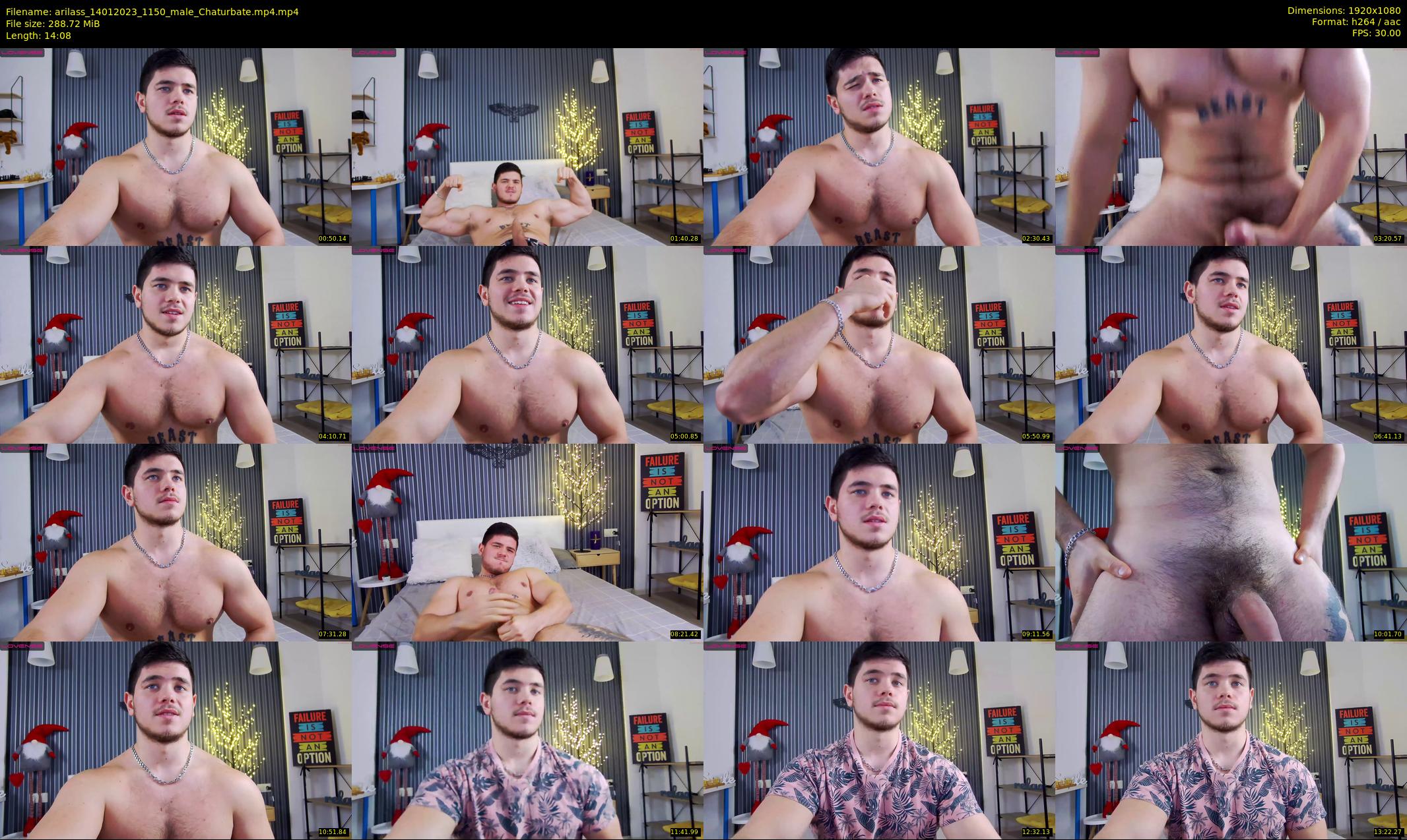 arilass — 15 minute Chaturbate male cam show recording, 1080p, Jan 14, 2023