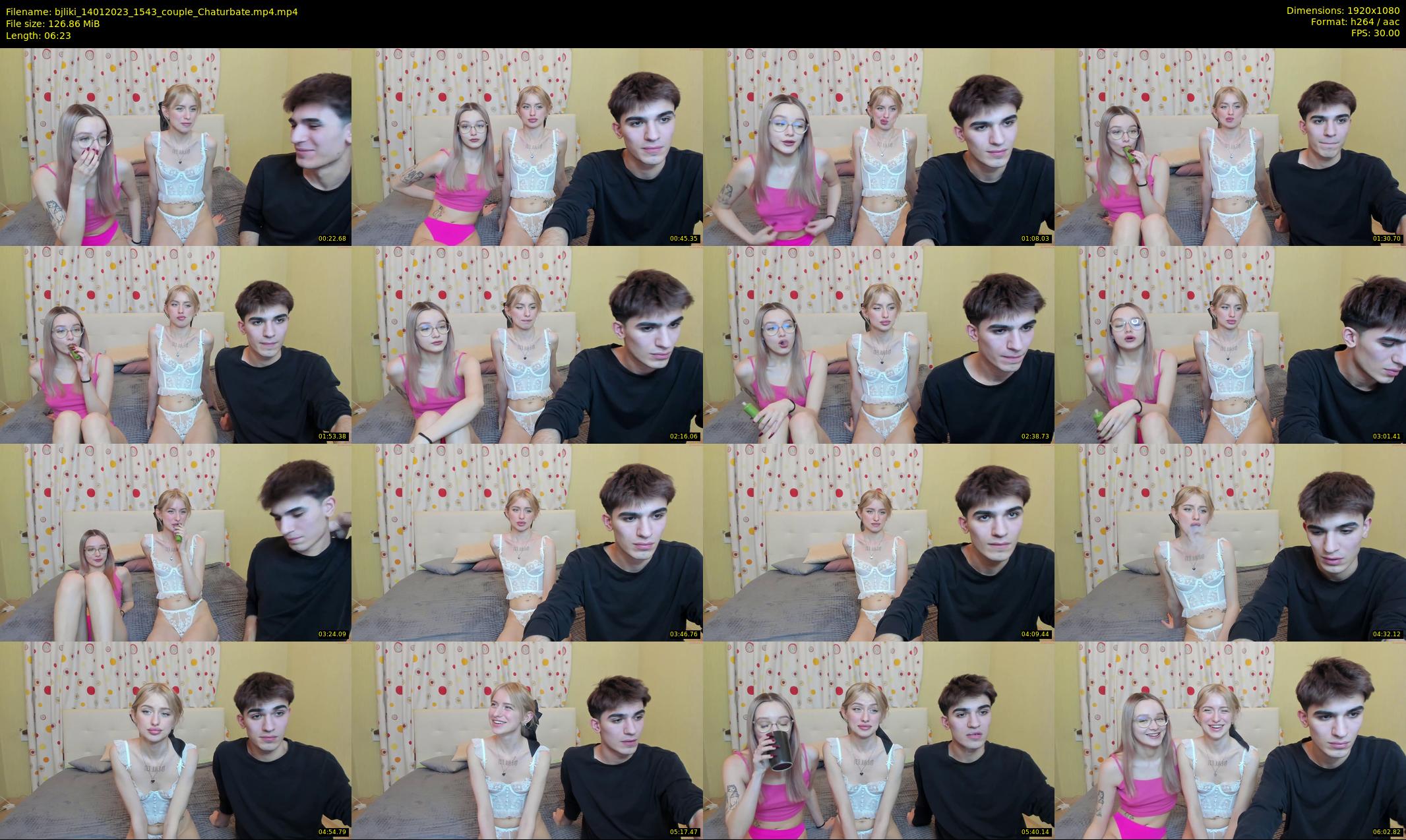 bjliki — 7 minute Chaturbate couple cam show recording, 1080p, Jan 14, 2023