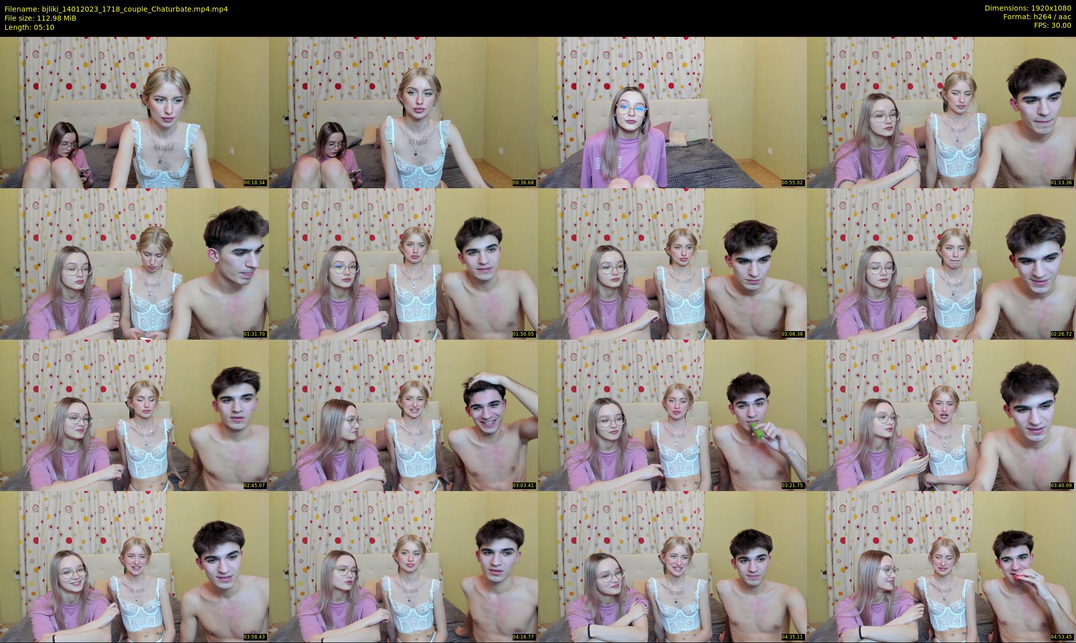 bjliki — 6 minute Chaturbate couple cam show recording, 1080p, Jan 14, 2023
