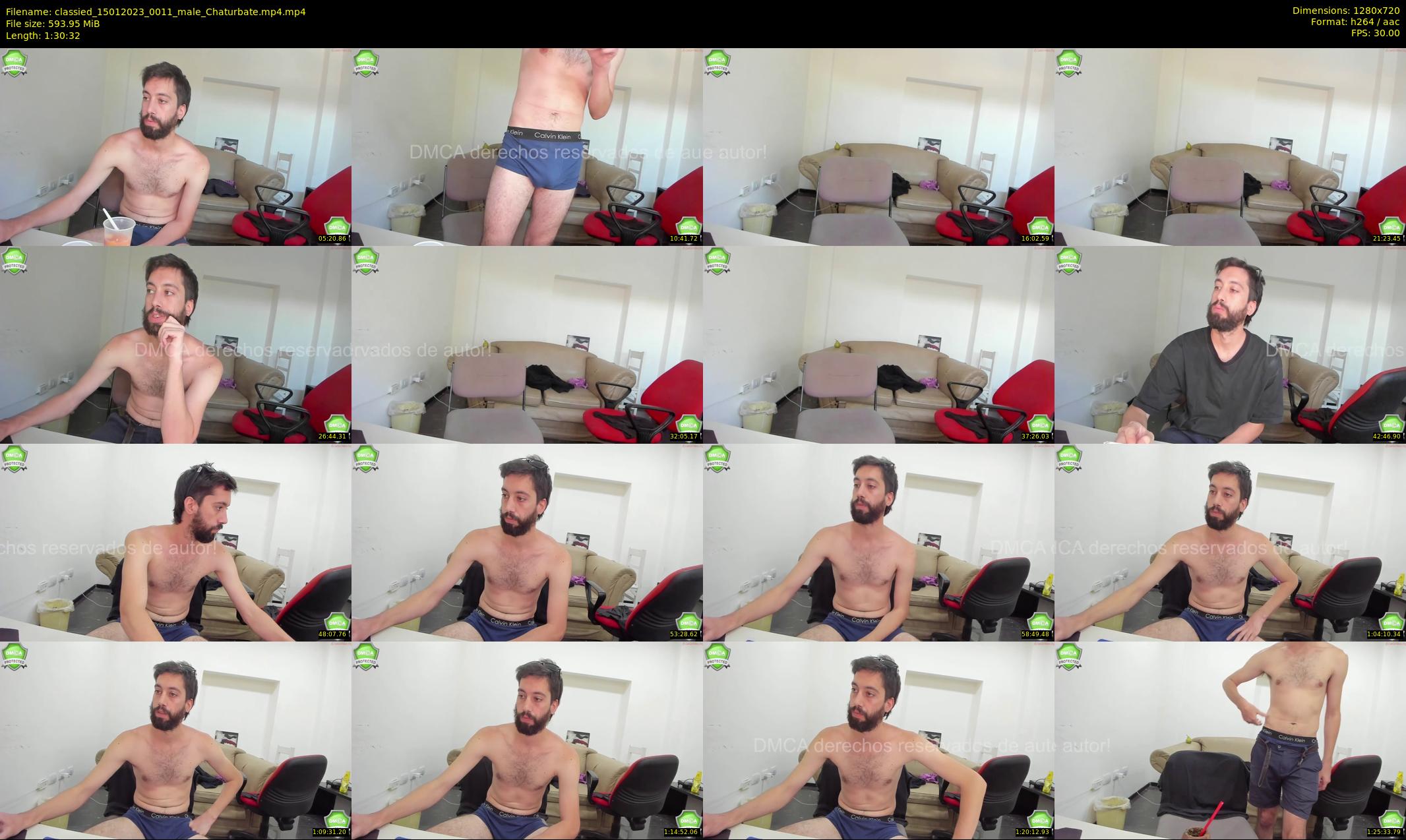 classied — 91 minute Chaturbate male cam show recording, 720p, Jan 15, 2023