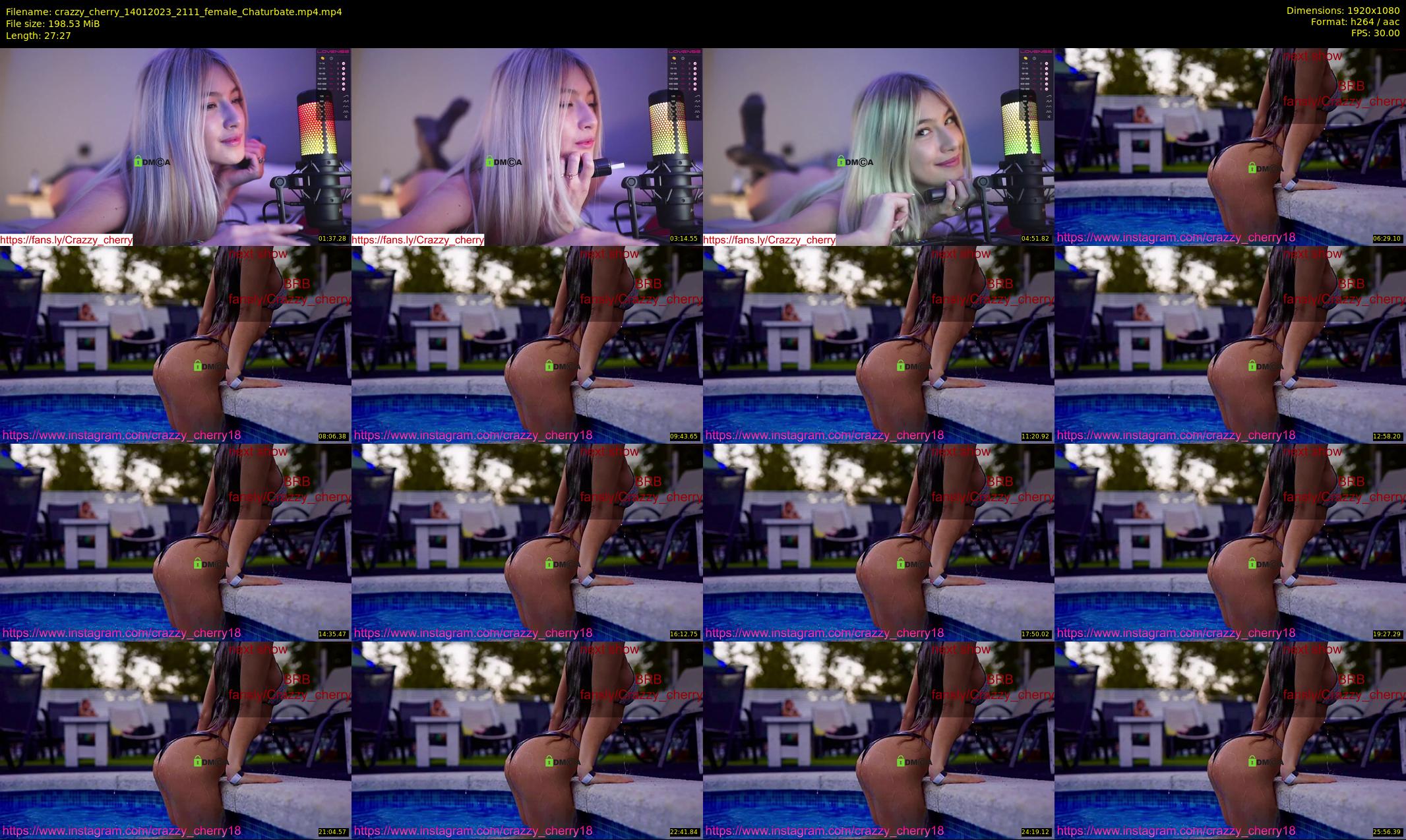 crazzy_cherry — 28 minute Chaturbate female cam show recording, 1080p, Jan 14, 2023
