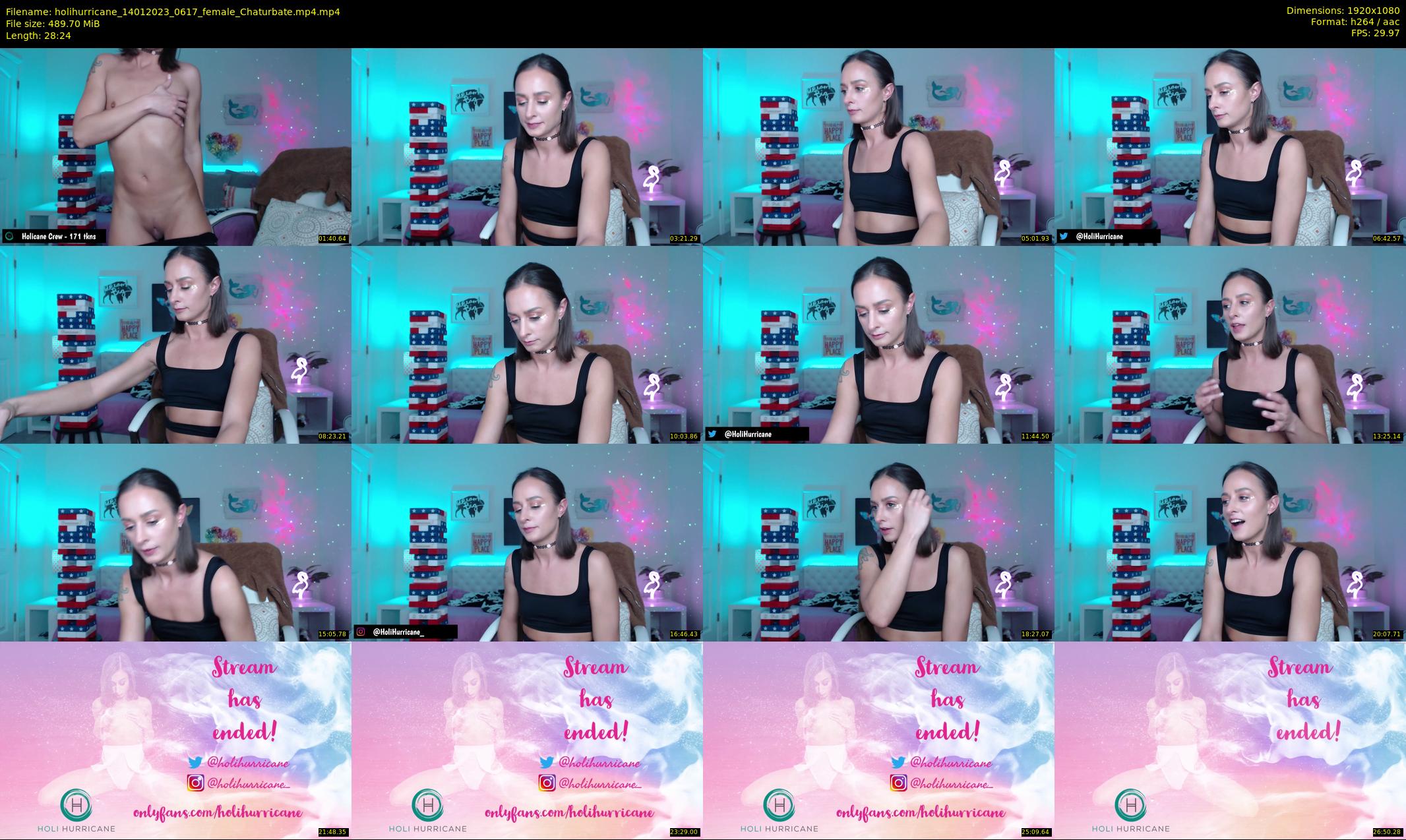 holihurricane — 29 minute Chaturbate female cam show recording, 1080p, Jan 14, 2023