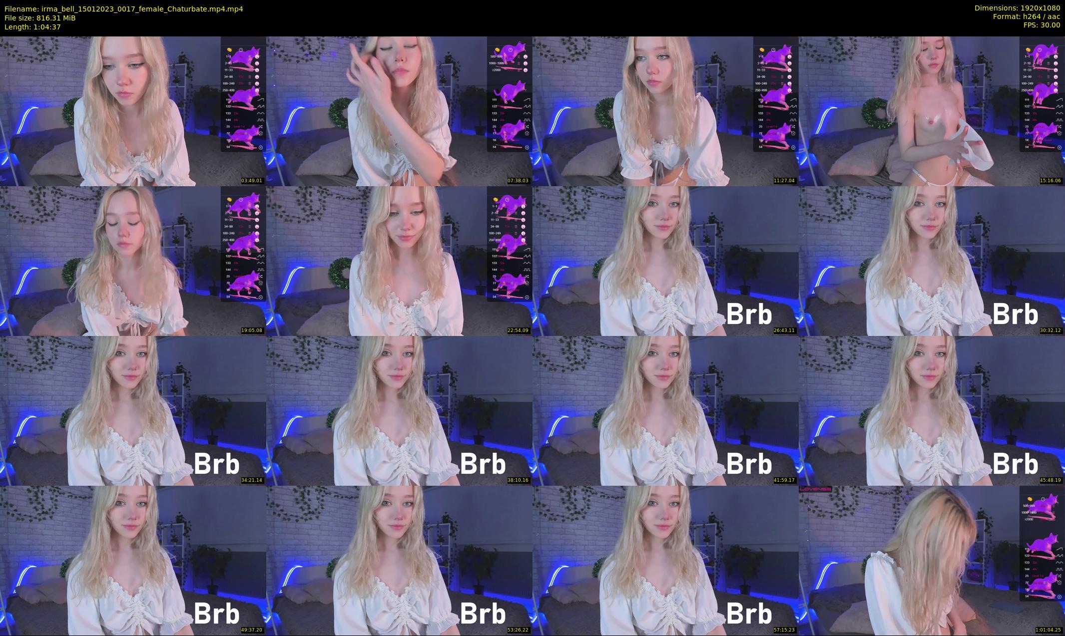 irma_bell — 65 minute Chaturbate female cam show recording, 1080p, Jan 15, 2023