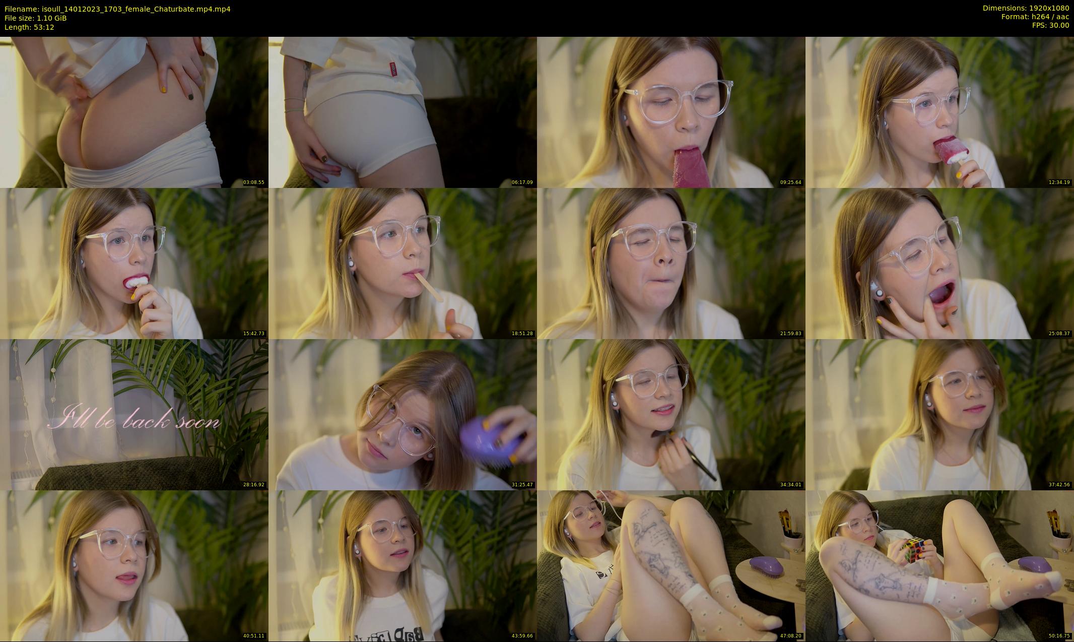 isoull — 54 minute Chaturbate female cam show recording, 1080p, Jan 14, 2023