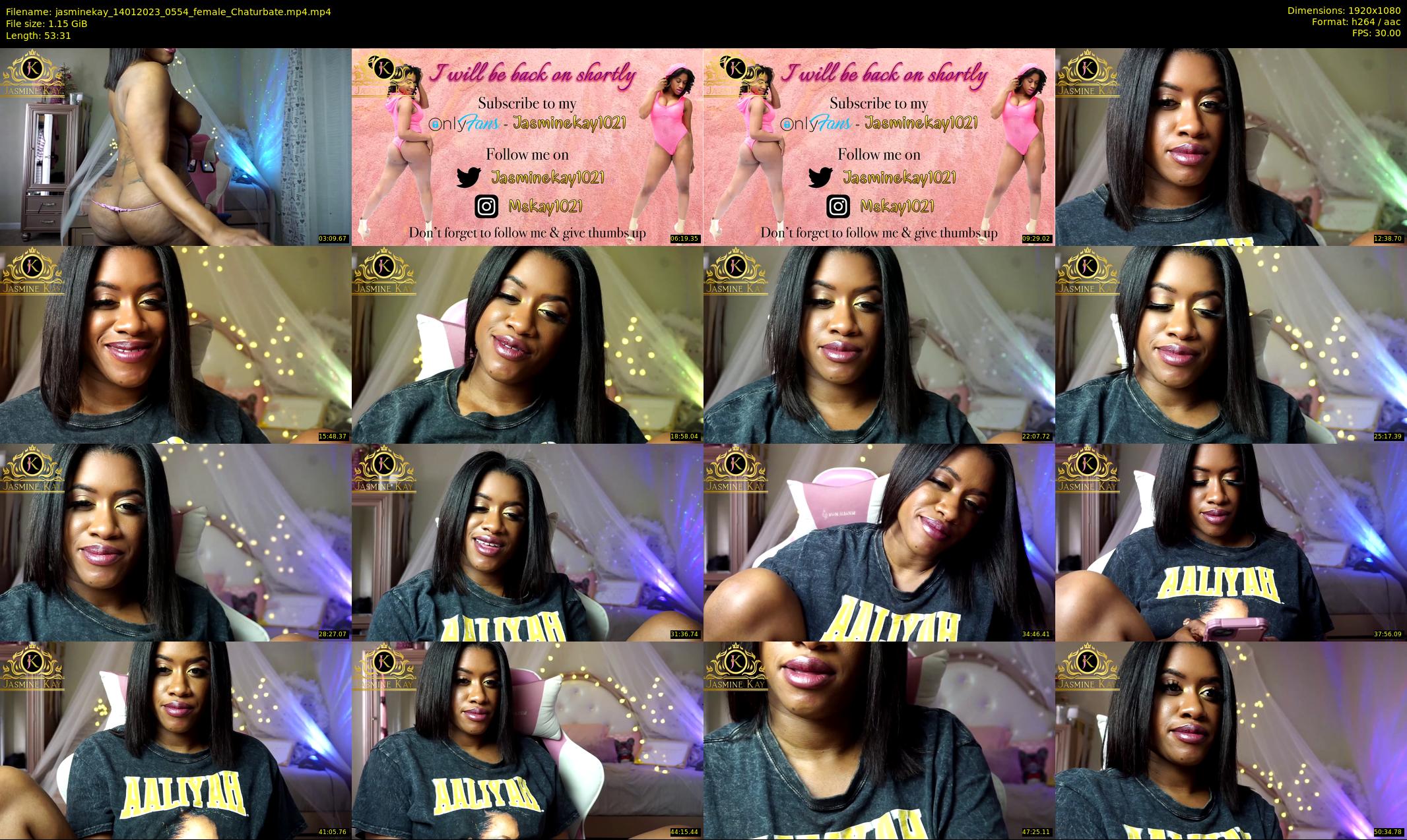 jasminekay — 54 minute Chaturbate female cam show recording, 1080p, Jan 14, 2023