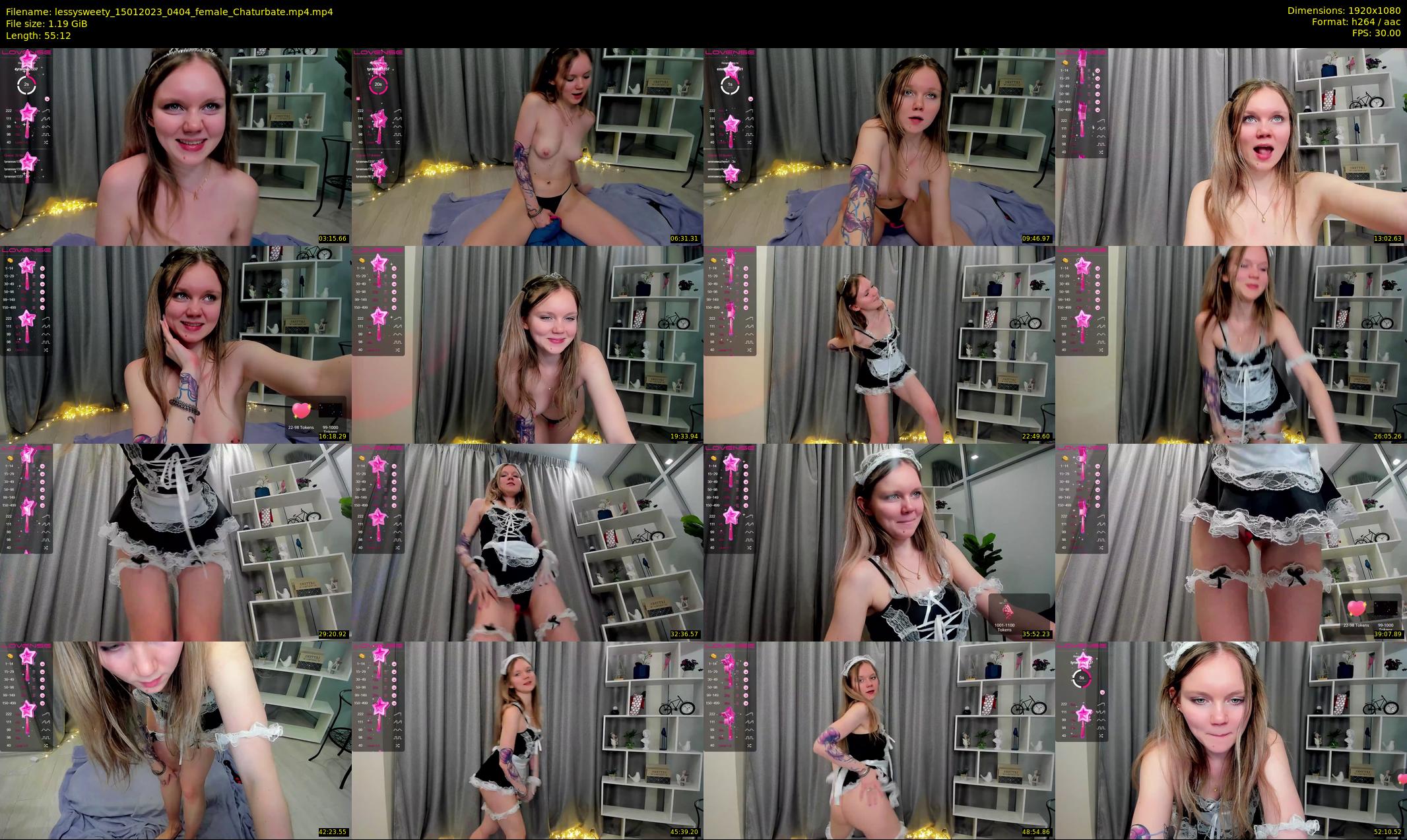 lessysweety — 56 minute Chaturbate female cam show recording, 1080p, Jan 15, 2023