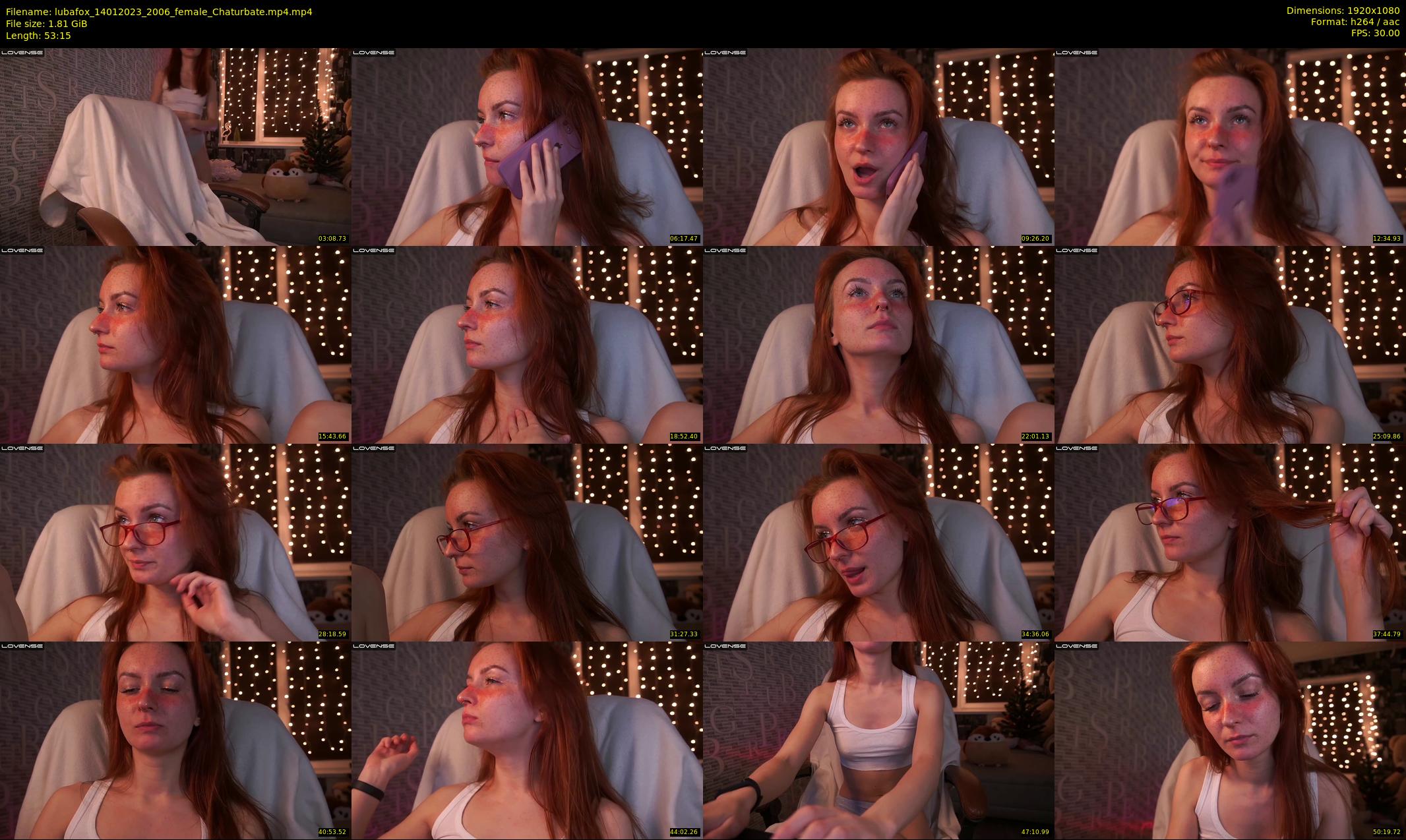 lubafox — 54 minute Chaturbate female cam show recording, 1080p, Jan 14, 2023