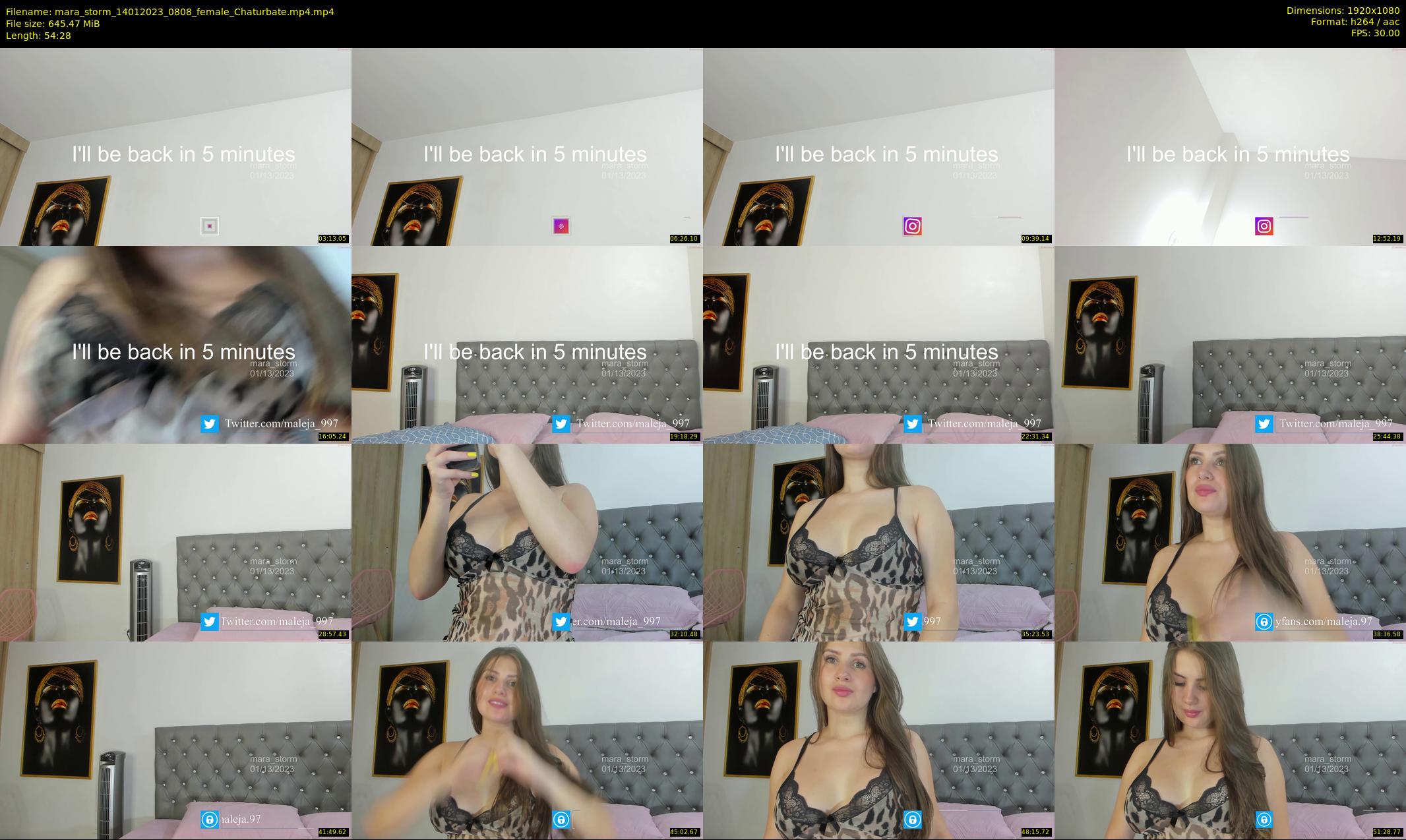 mara_storm — 55 minute Chaturbate female cam show recording, 1080p, Jan 14, 2023