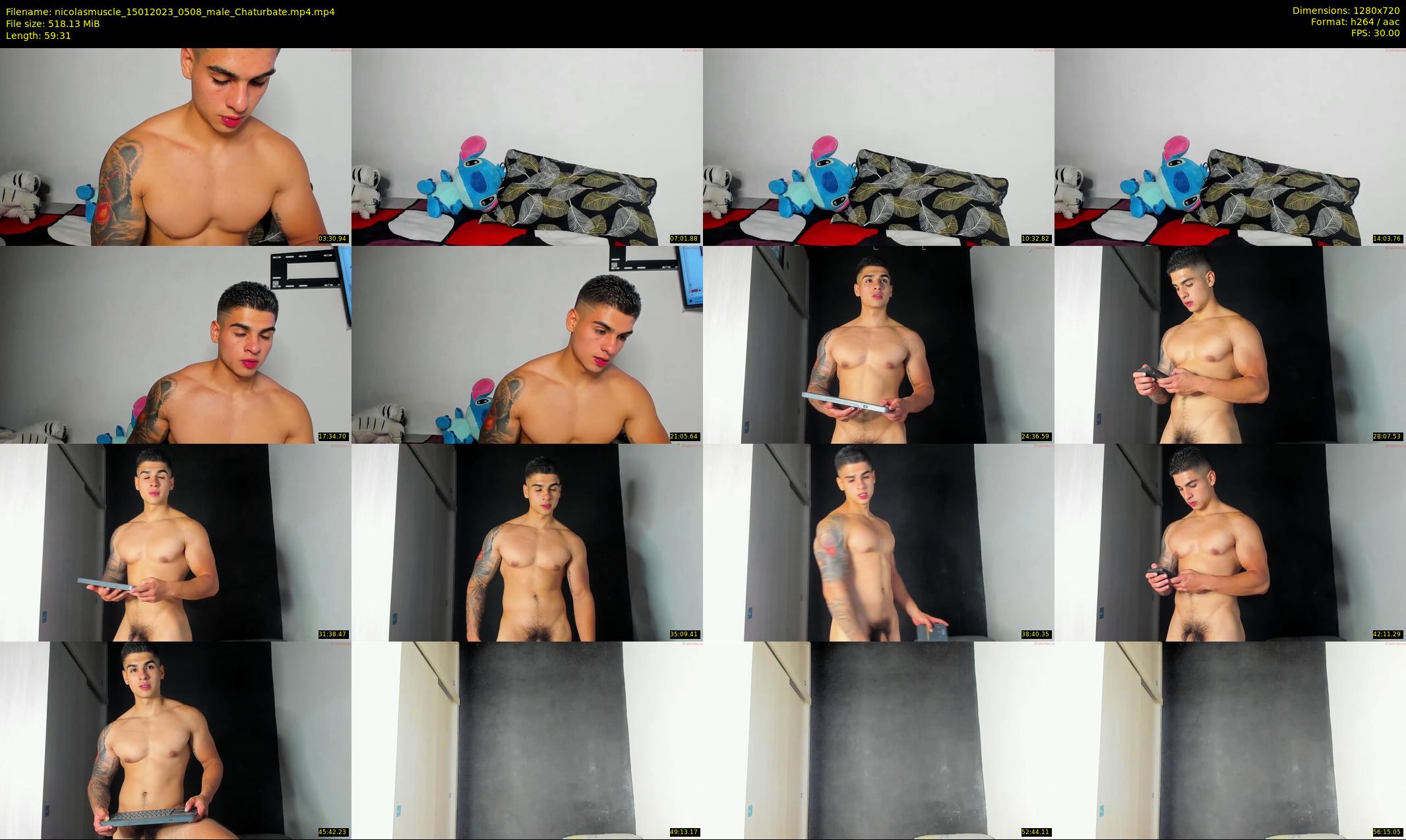 nicolasmuscle — 60 minute Chaturbate male cam show recording, 720p, Jan 15, 2023