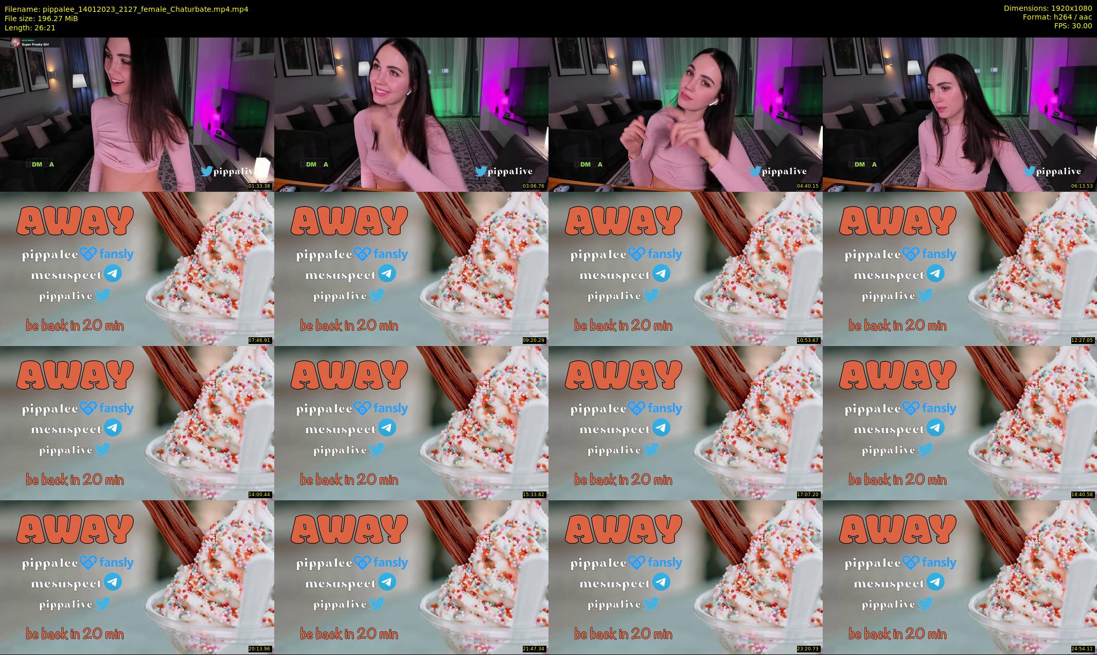 pippalee — 27 minute Chaturbate female cam show recording, 1080p, Jan 14, 2023