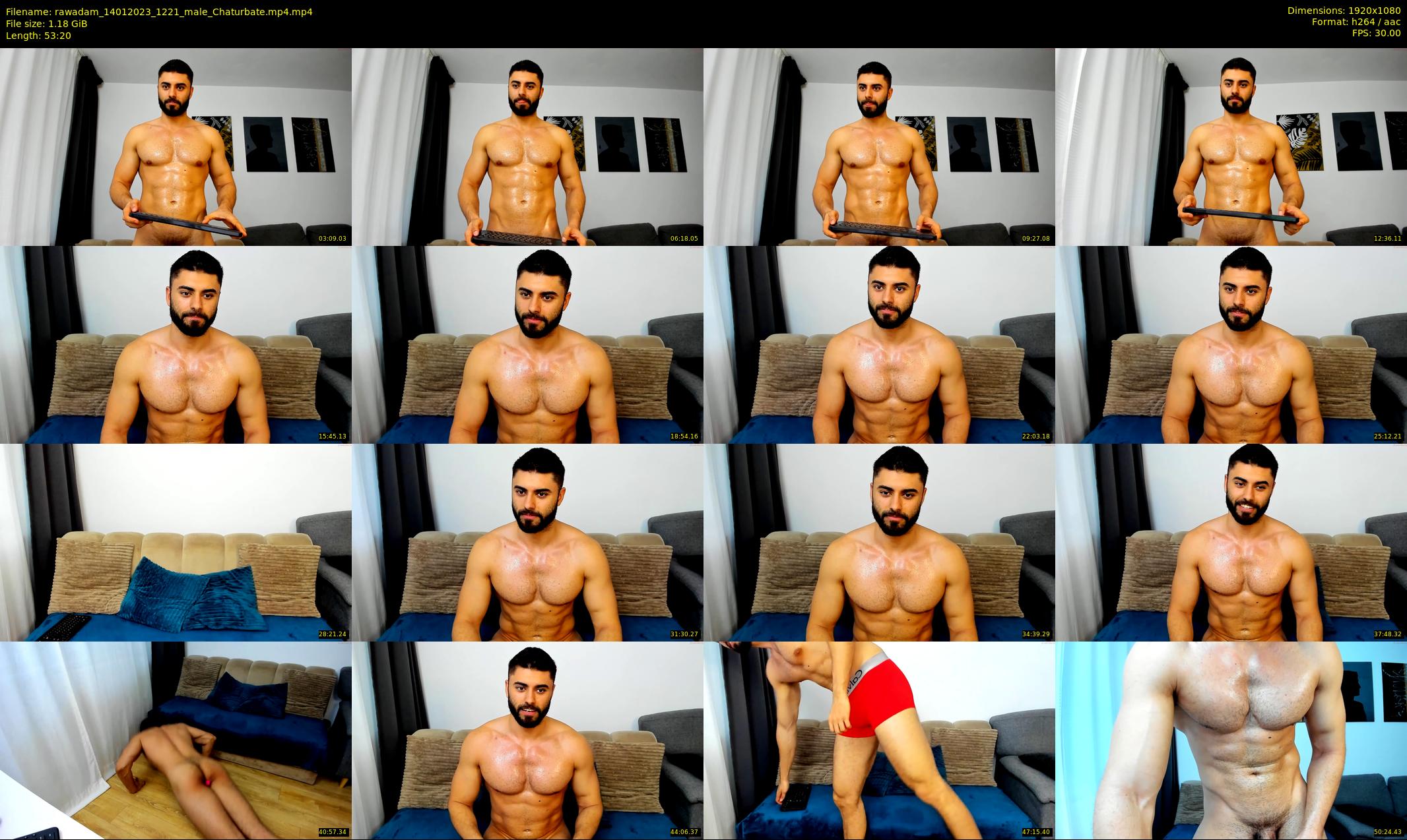 rawadam — 54 minute Chaturbate male cam show recording, 1080p, Jan 14, 2023