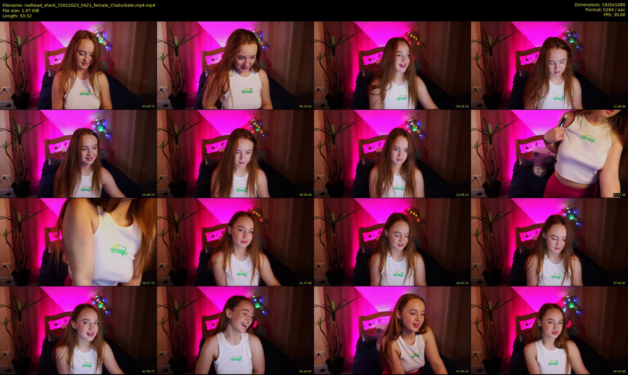 redhead_shark — 54 minute Chaturbate female cam show recording, 1080p, Jan 15, 2023