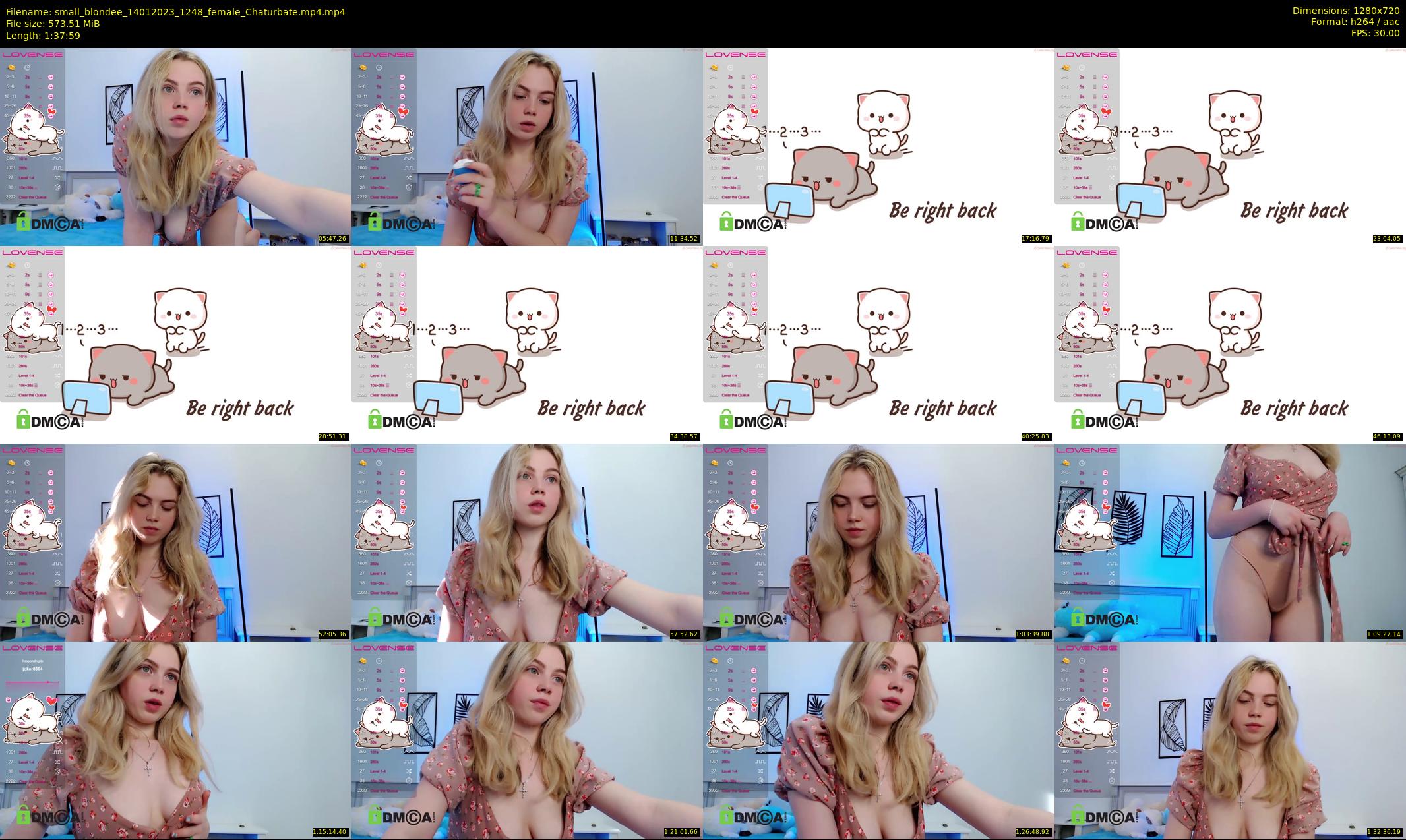 small_blondee — 98 minute Chaturbate female cam show recording, 720p, Jan 14, 2023