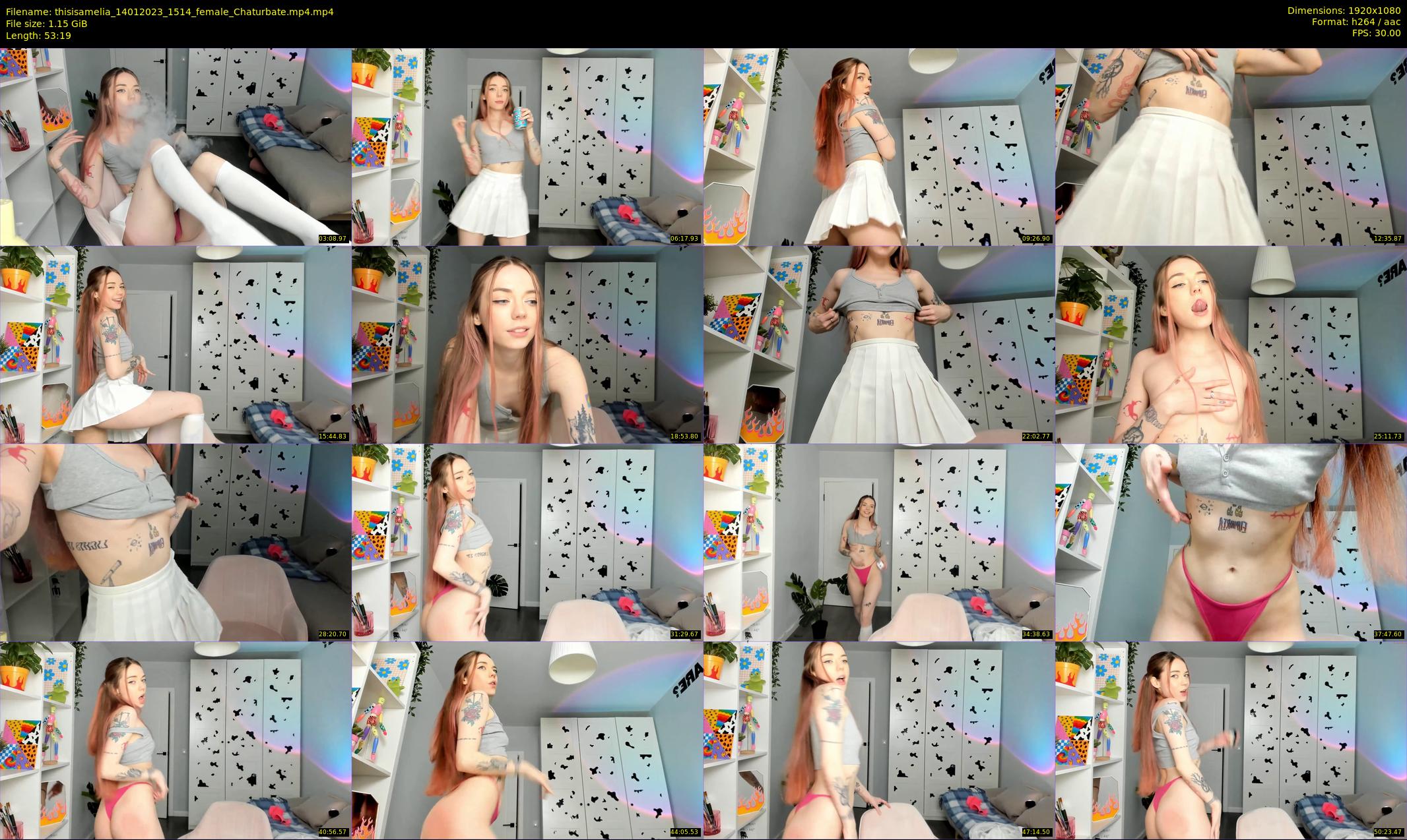 thisisamelia — 54 minute Chaturbate female cam show recording, 1080p, Jan 14, 2023