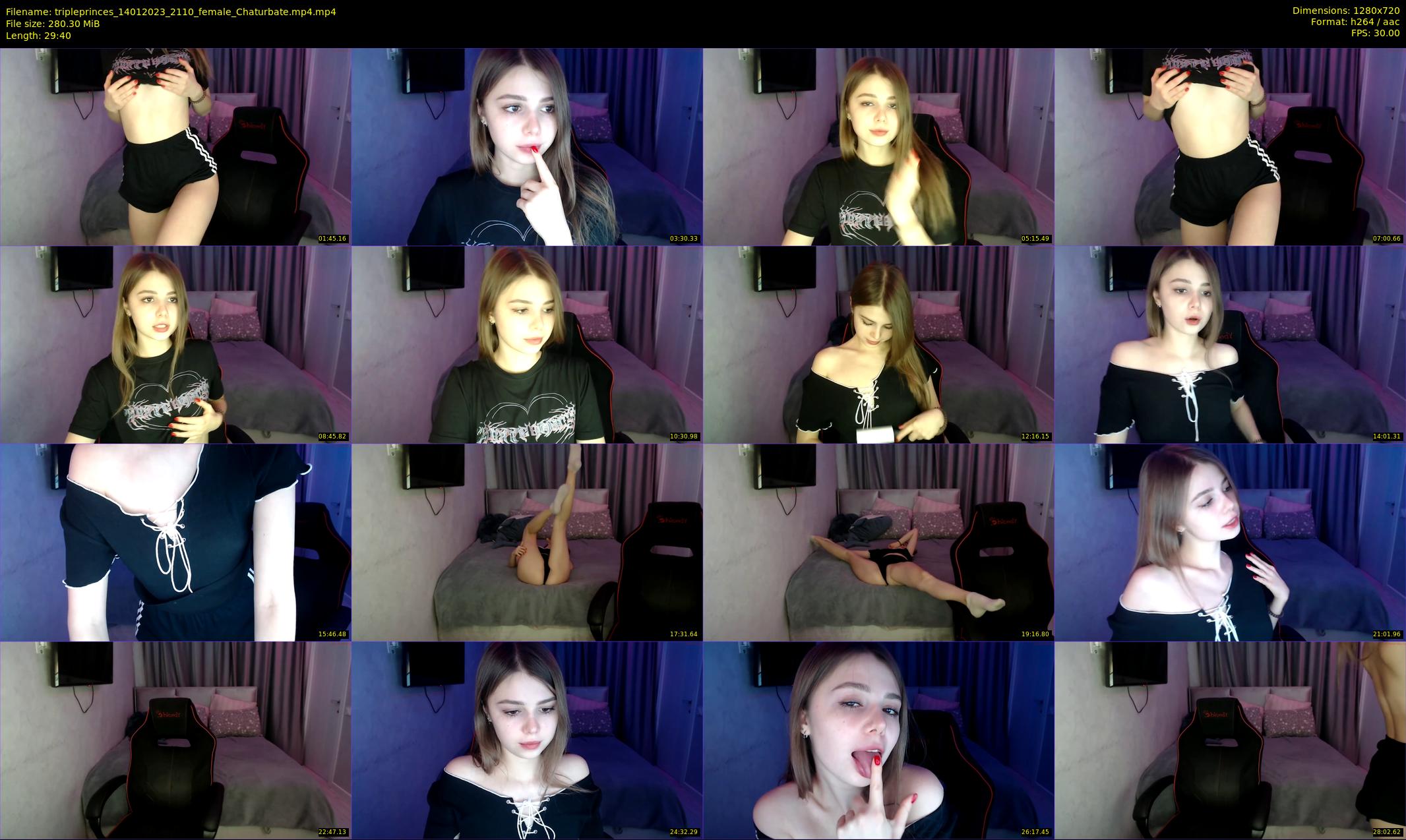 tripleprinces — 30 minute Chaturbate female cam show recording, 720p, Jan 14, 2023