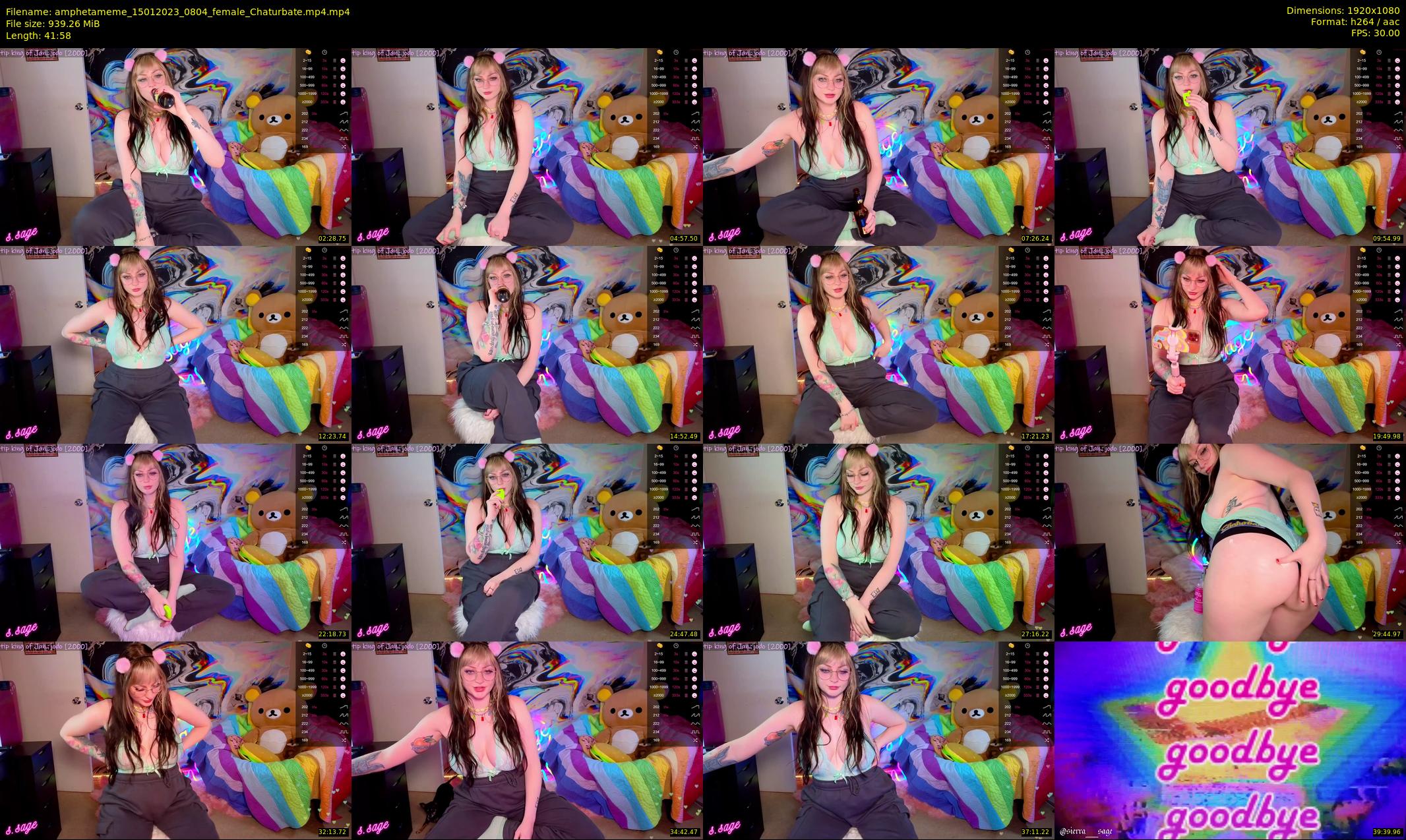 amphetameme — 42 minute Chaturbate female cam show recording, 1080p, Jan 15, 2023