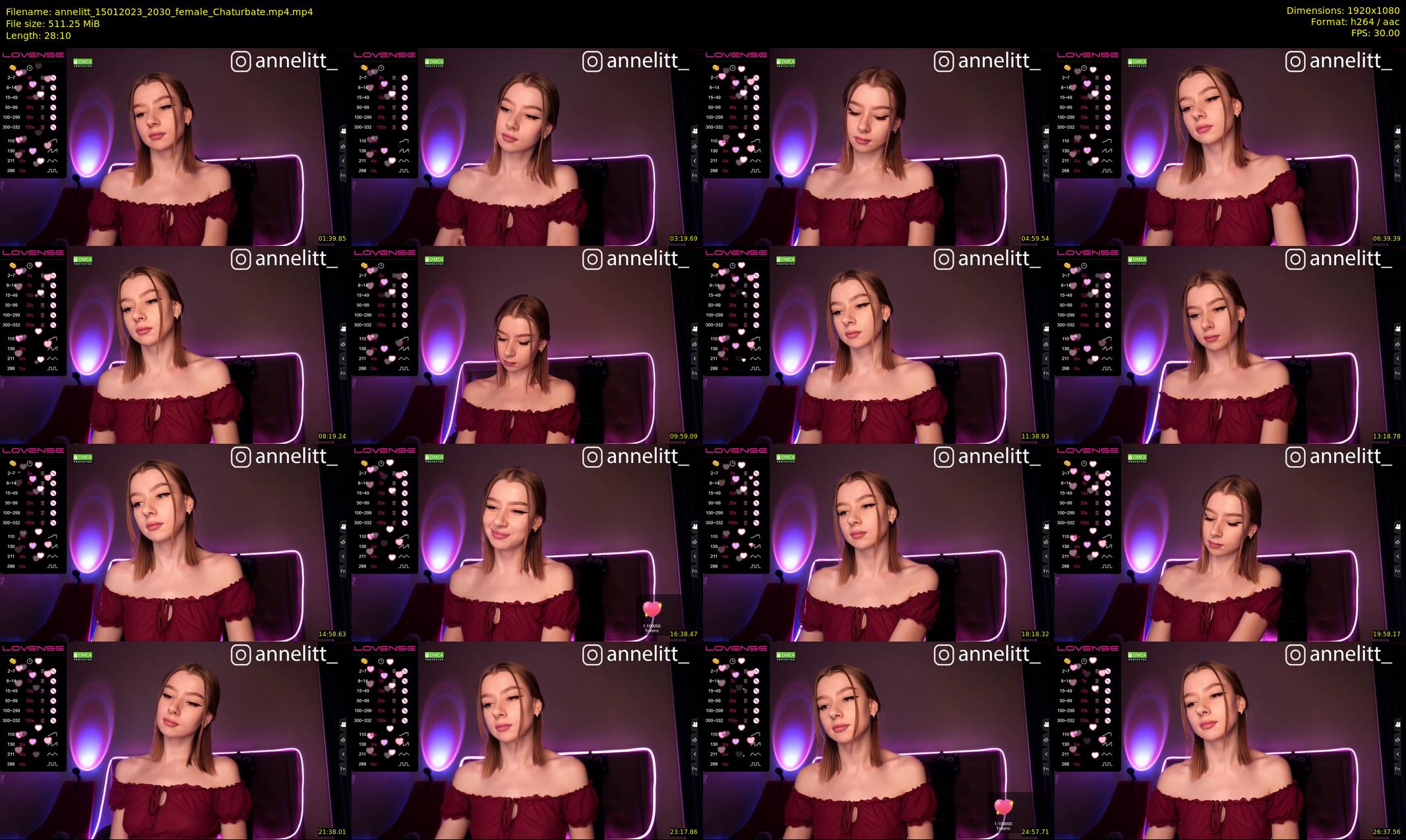annelitt — 29 minute Chaturbate female cam show recording, 1080p, Jan 15, 2023