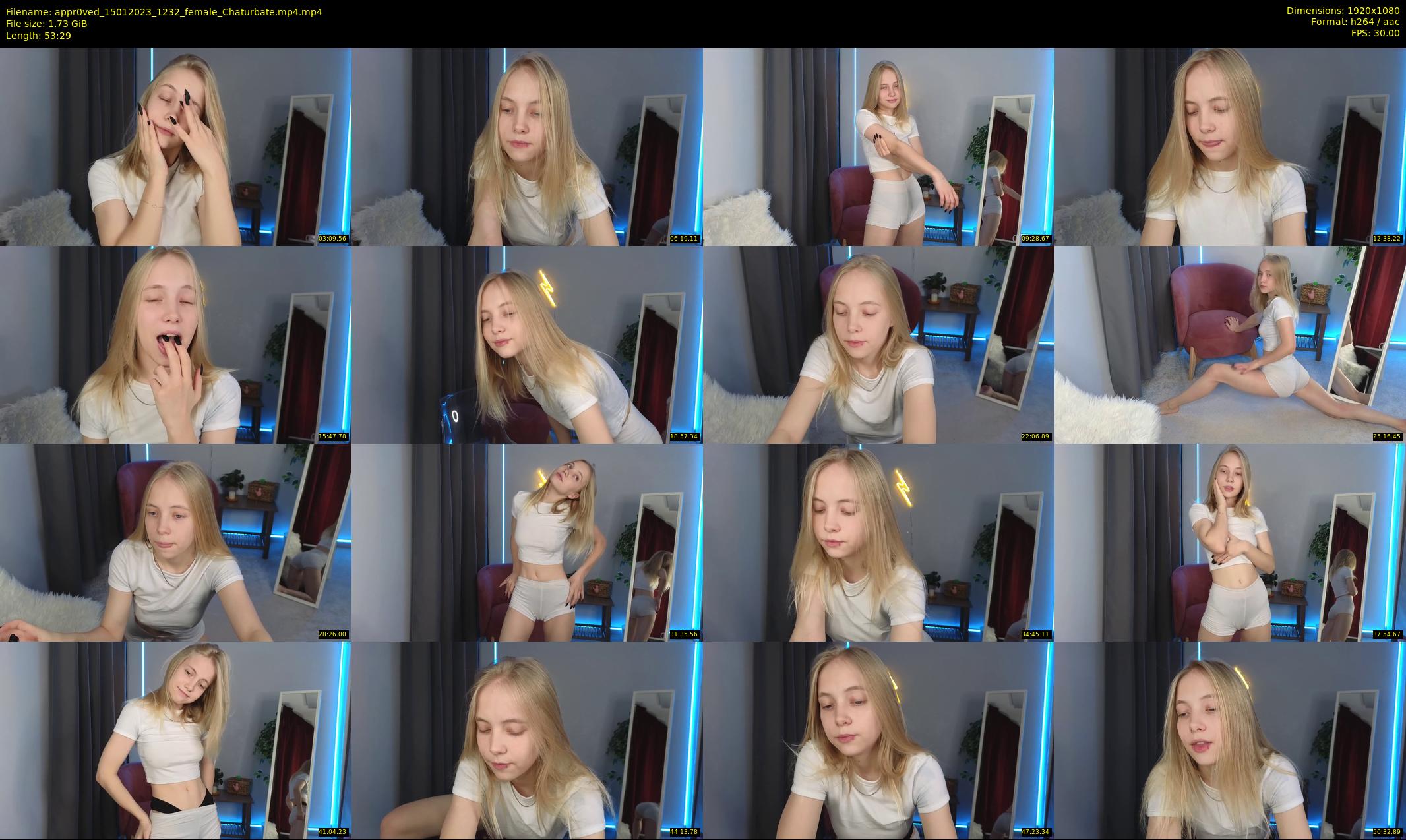appr0ved — 54 minute Chaturbate female cam show recording, 1080p, Jan 15, 2023