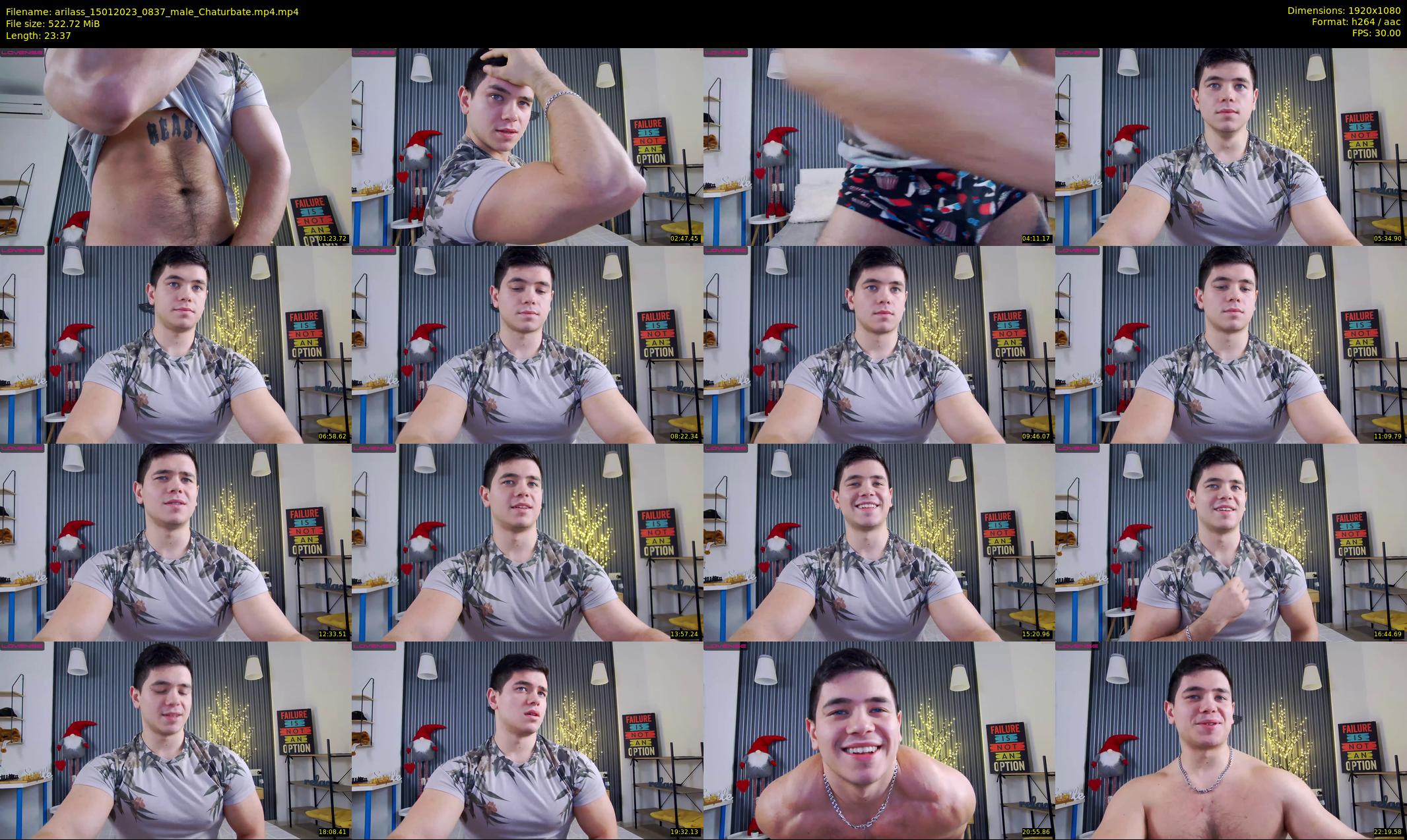 arilass — 24 minute Chaturbate male cam show recording, 1080p, Jan 15, 2023