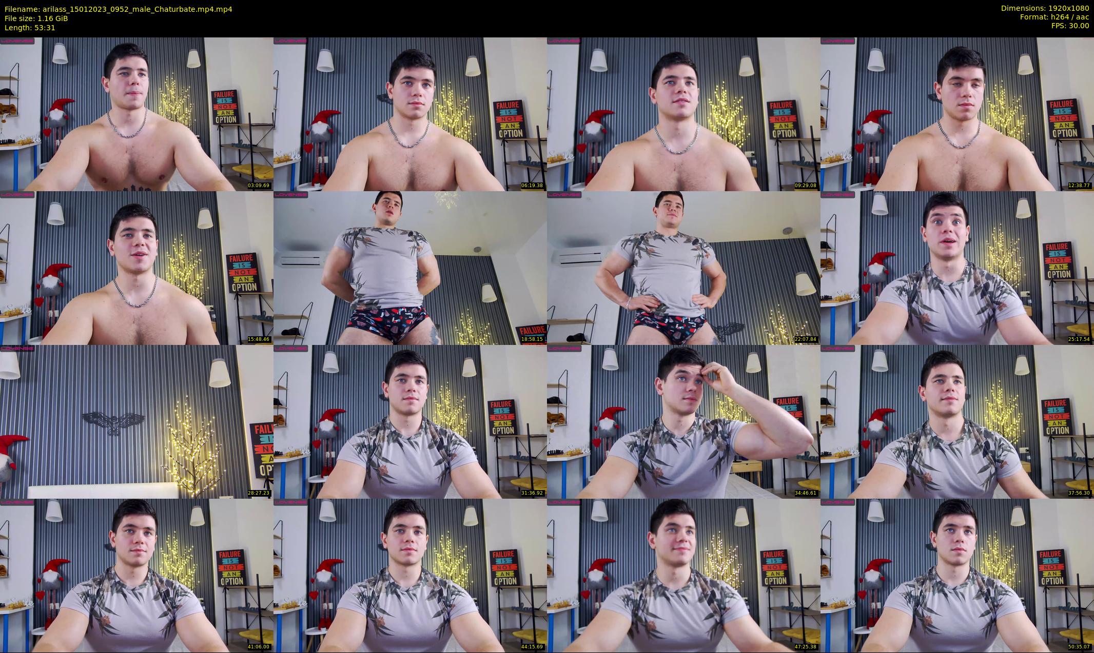 arilass — 54 minute Chaturbate male cam show recording, 1080p, Jan 15, 2023