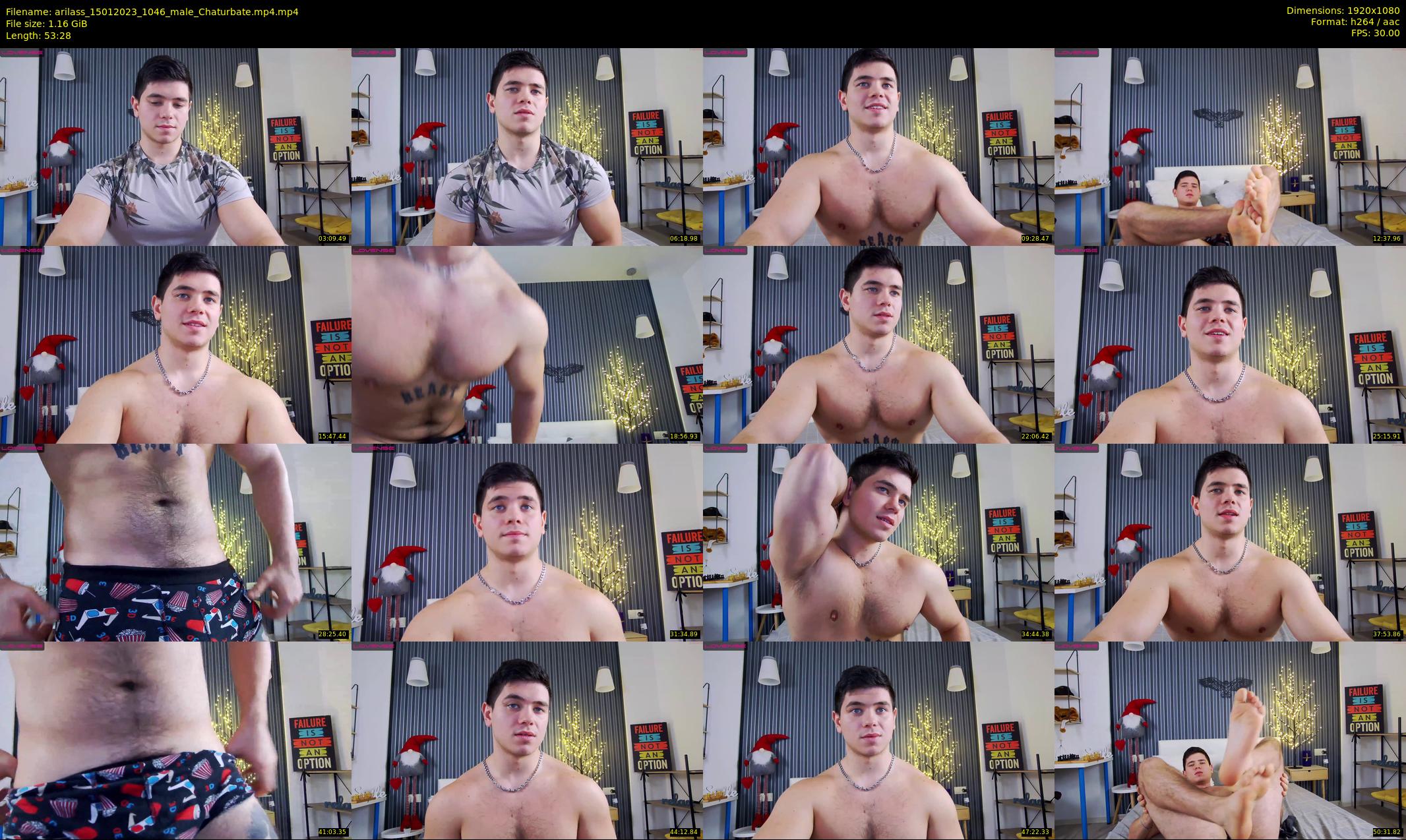 arilass — 54 minute Chaturbate male cam show recording, 1080p, Jan 15, 2023