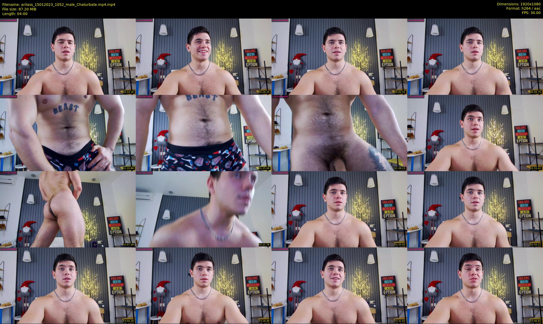 arilass — 4 minute Chaturbate male cam show recording, 1080p, Jan 15, 2023