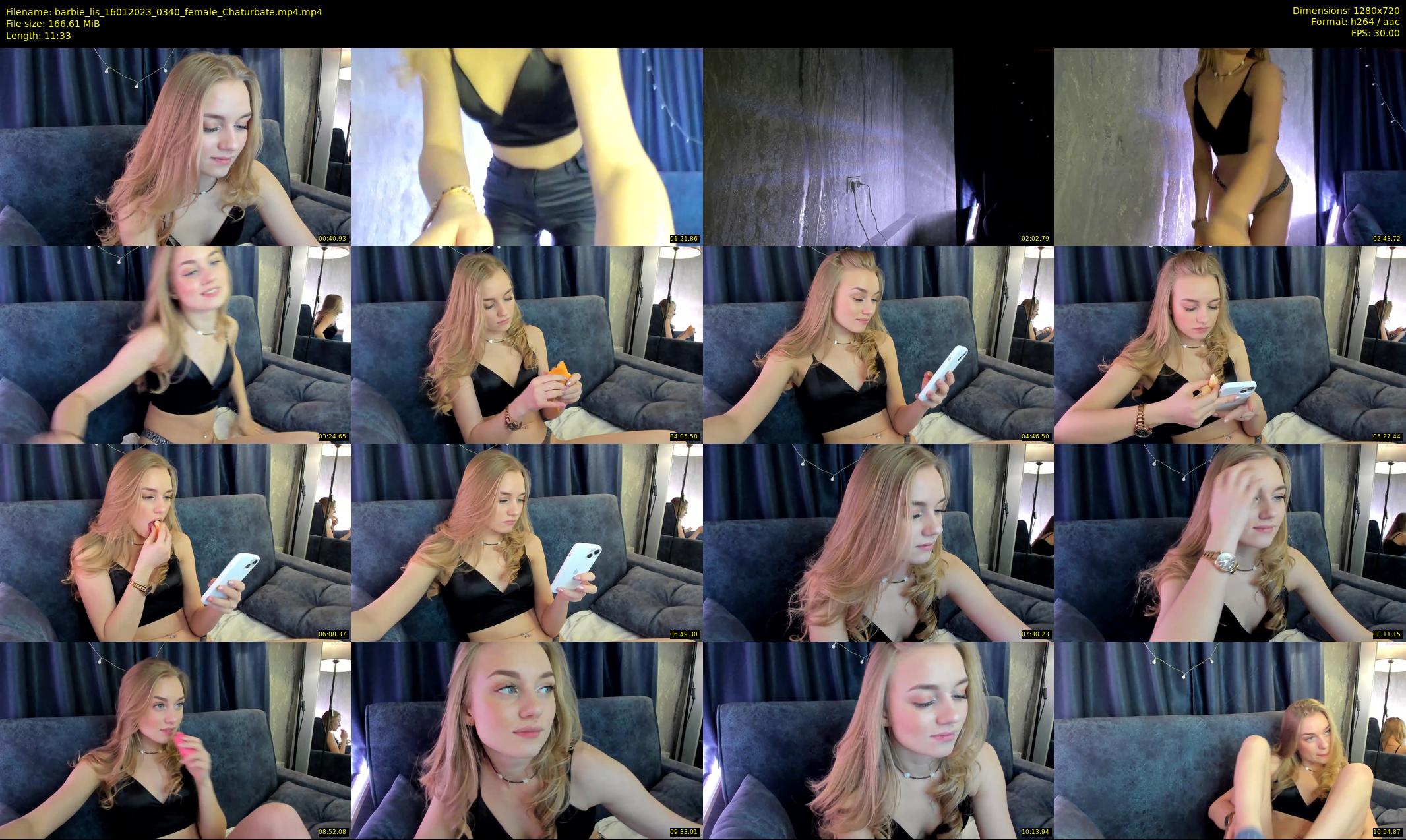 barbie_lis — 12 minute Chaturbate female cam show recording, 720p, Jan 16, 2023