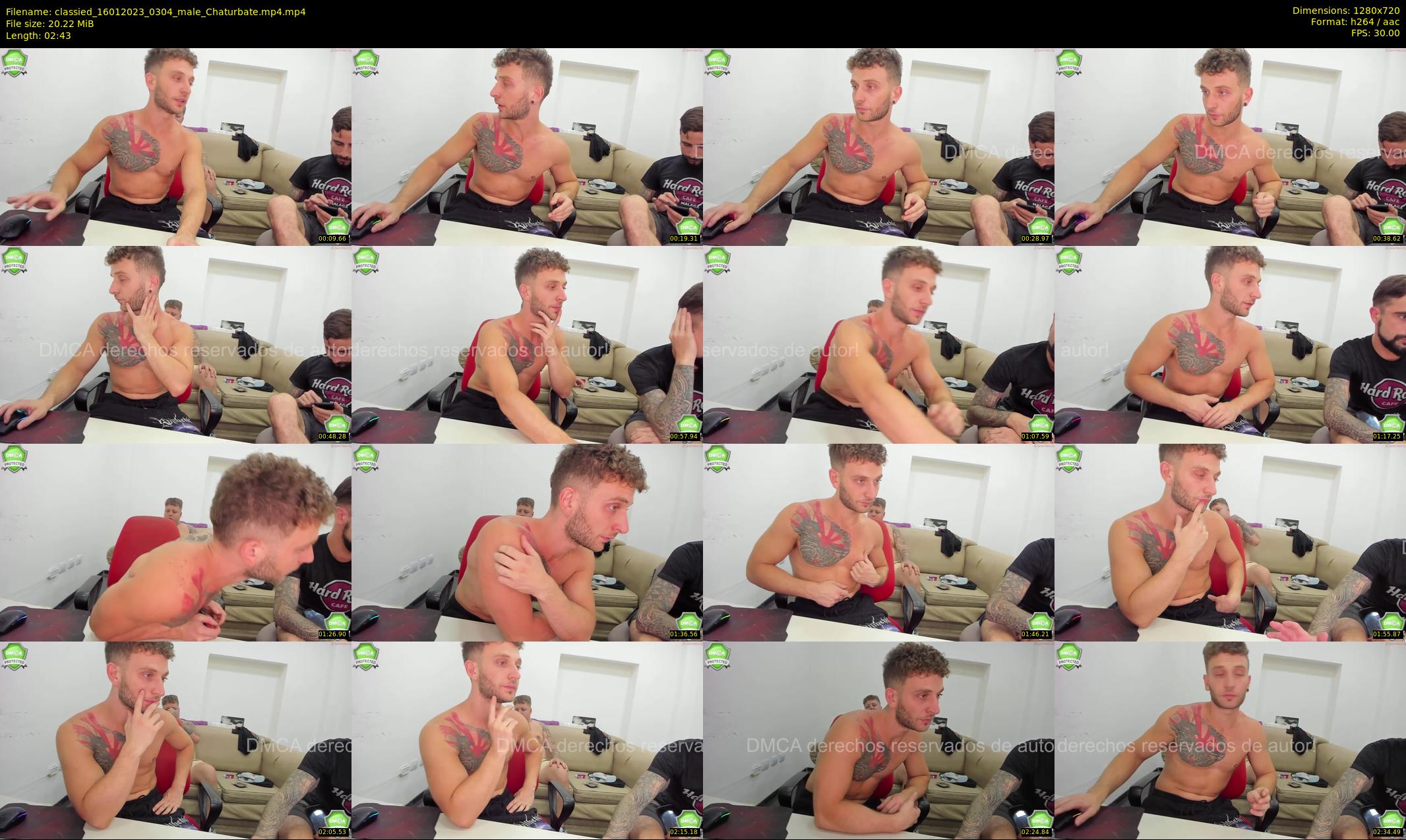 classied — 3 minute Chaturbate male cam show recording, 720p, Jan 16, 2023