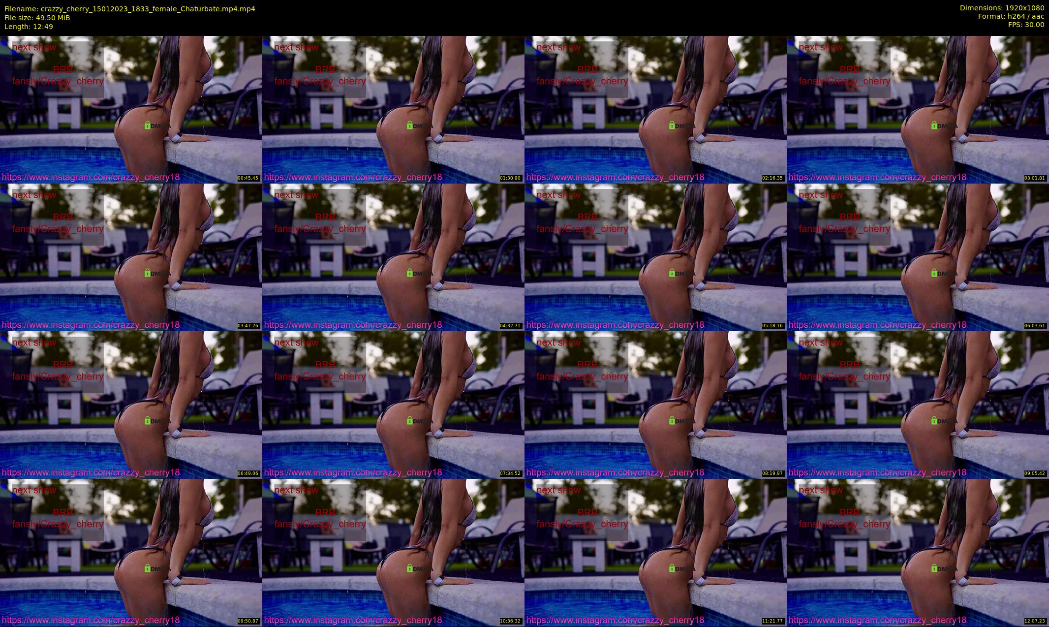 crazzy_cherry — 13 minute Chaturbate female cam show recording, 1080p, Jan 15, 2023