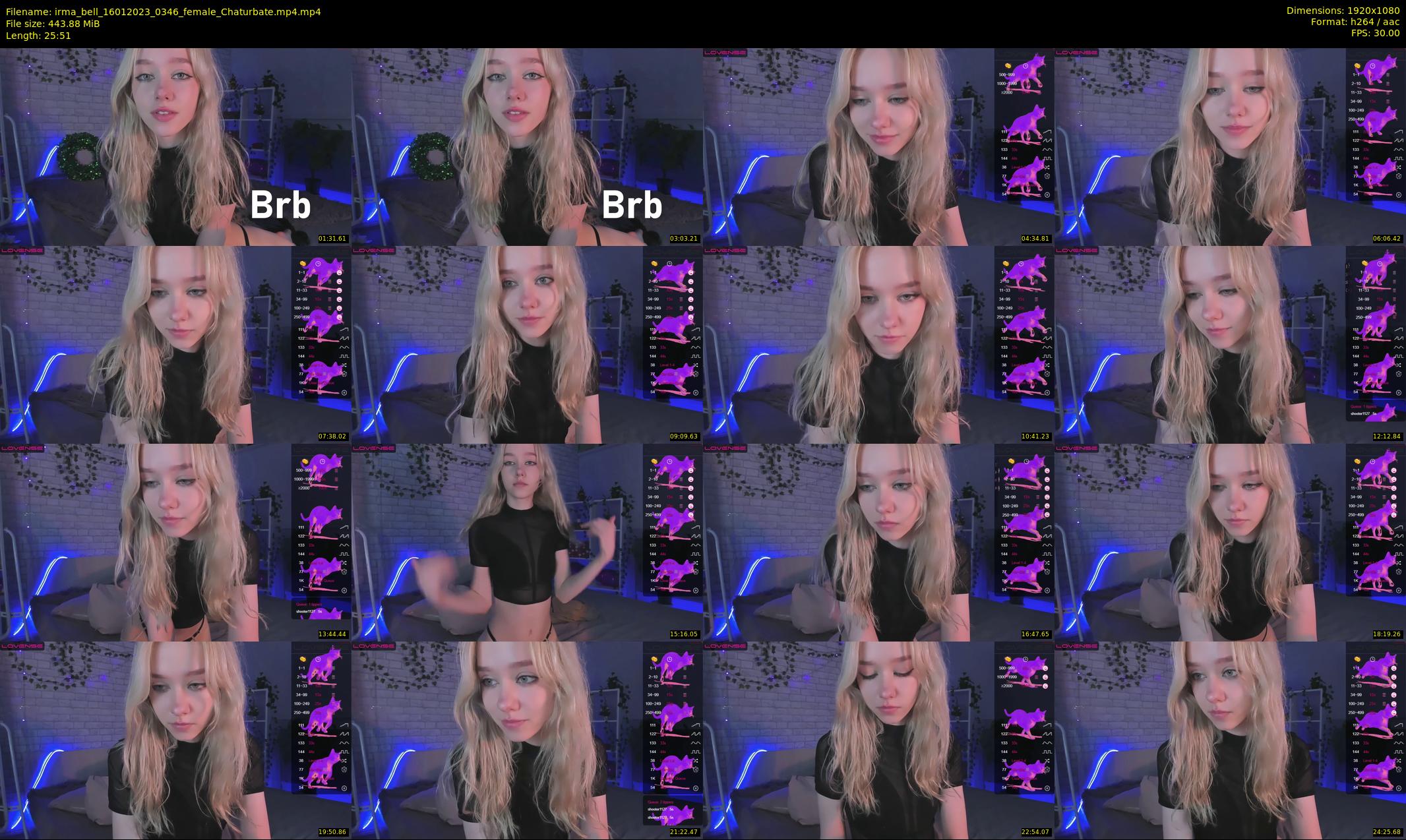 irma_bell — 26 minute Chaturbate female cam show recording, 1080p, Jan 16, 2023