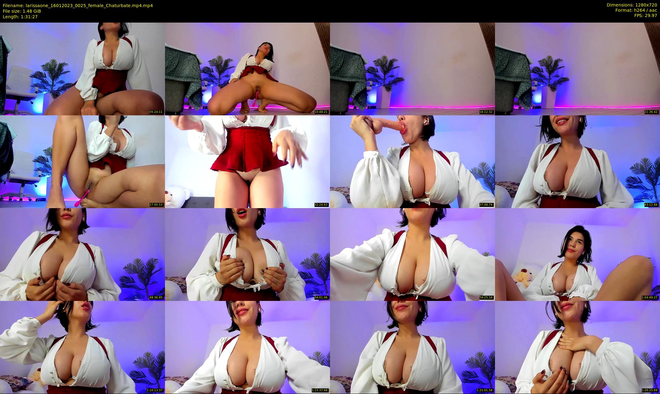 larissaone — 92 minute Chaturbate female cam show recording, 720p, Jan 16, 2023