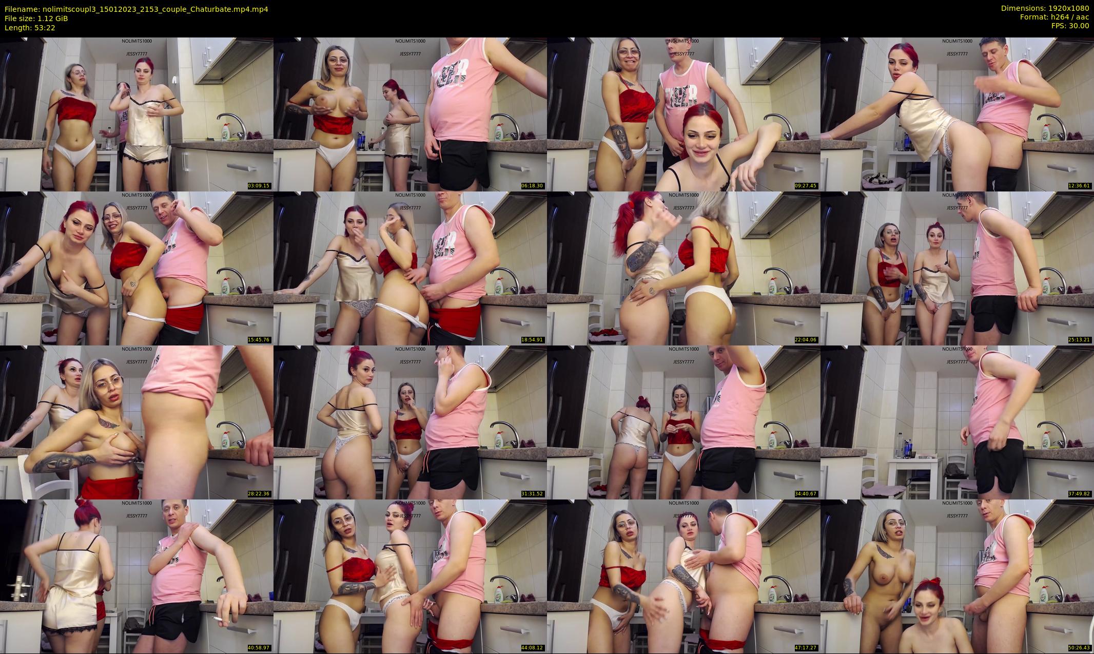 nolimitscoupl3 — 54 minute Chaturbate couple cam show recording, 1080p, Jan 15, 2023
