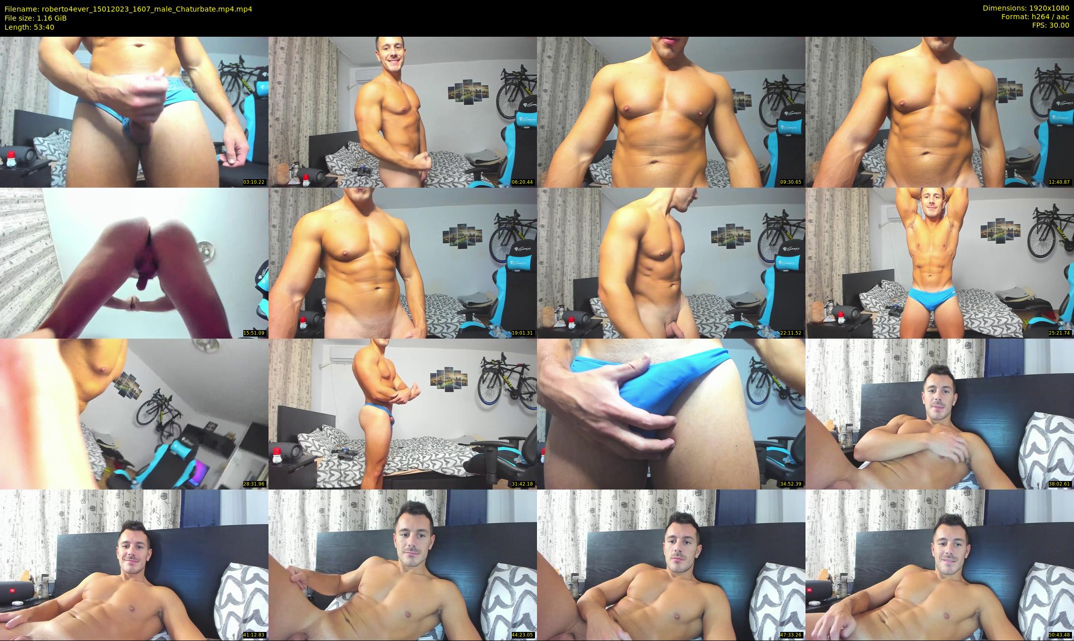 roberto4ever — 54 minute Chaturbate male cam show recording, 1080p, Jan 15, 2023