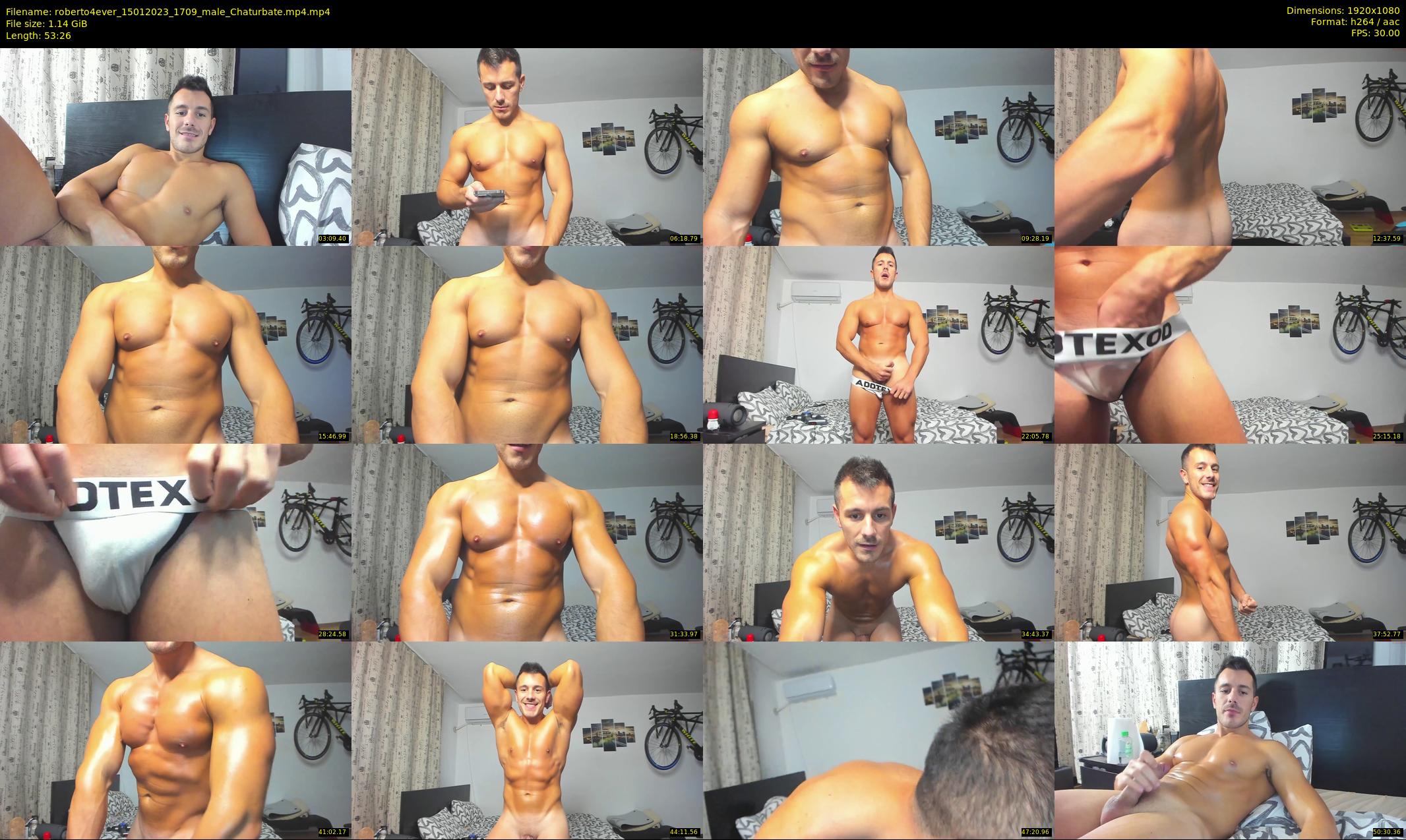 roberto4ever — 54 minute Chaturbate male cam show recording, 1080p, Jan 15, 2023