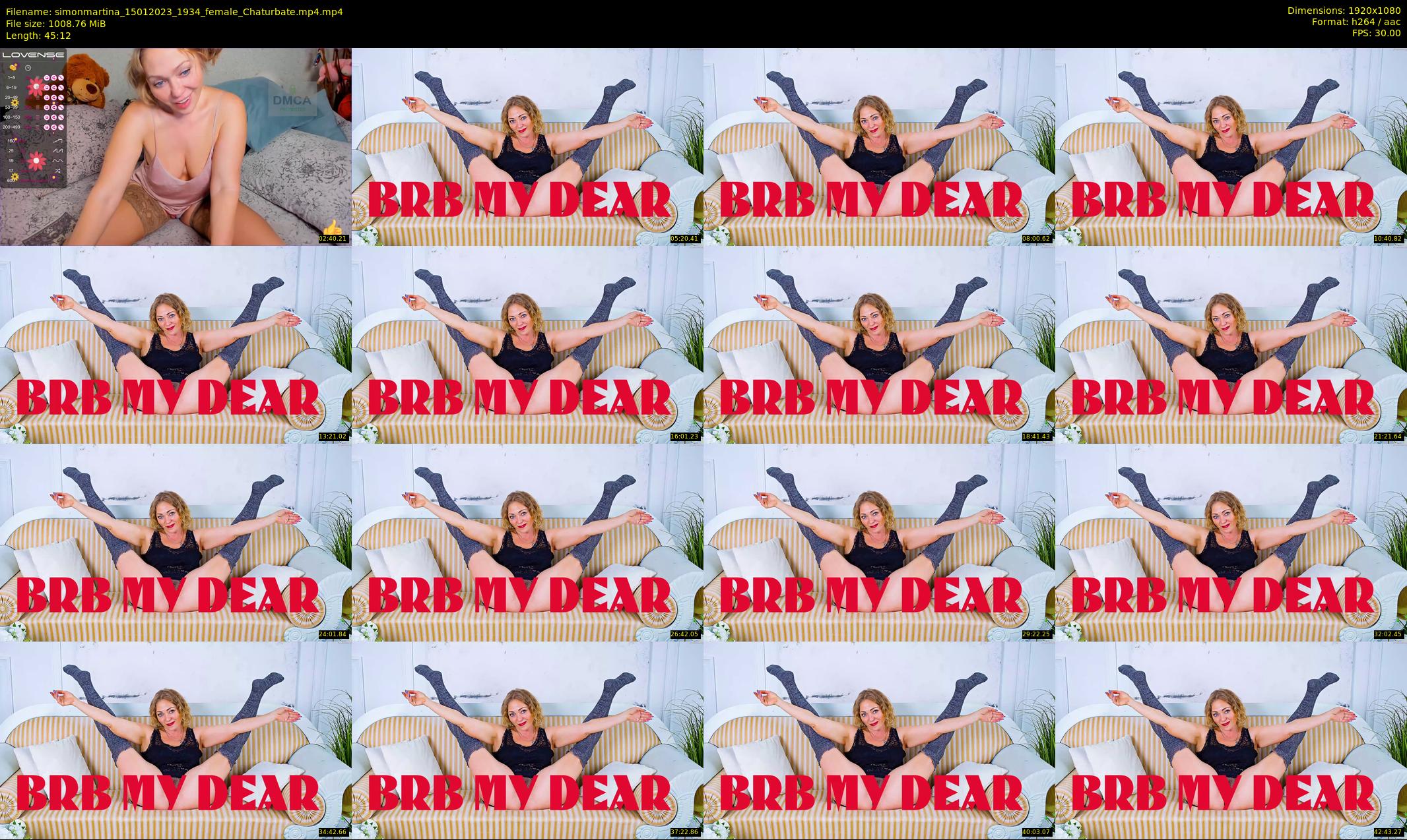 simonmartina — 46 minute Chaturbate female cam show recording, 1080p, Jan 15, 2023