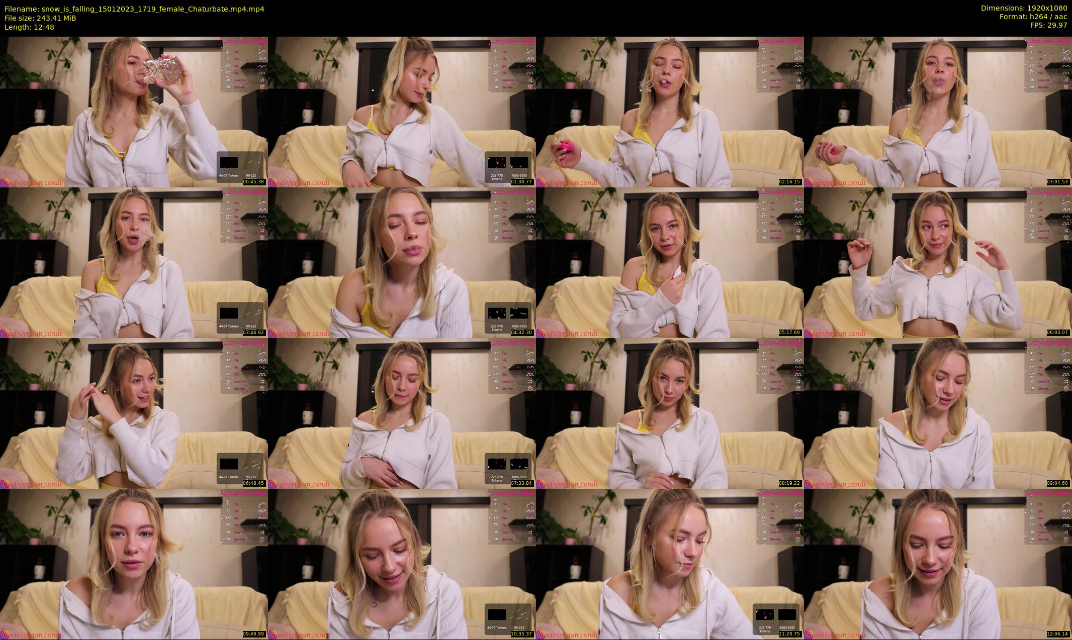 snow_is_falling — 13 minute Chaturbate female cam show recording, 1080p, Jan 15, 2023