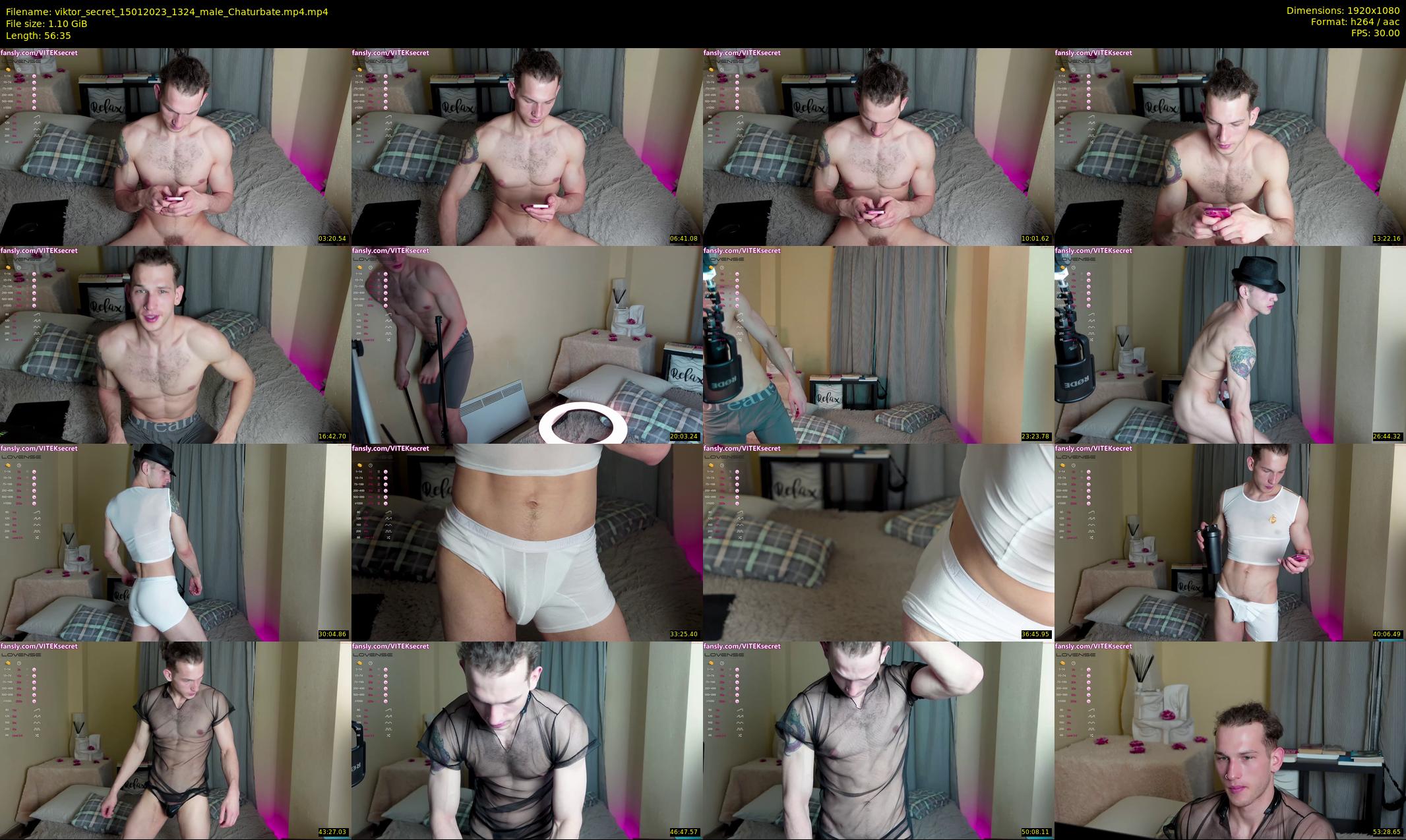 viktor_secret — 57 minute Chaturbate male cam show recording, 1080p, Jan 15, 2023
