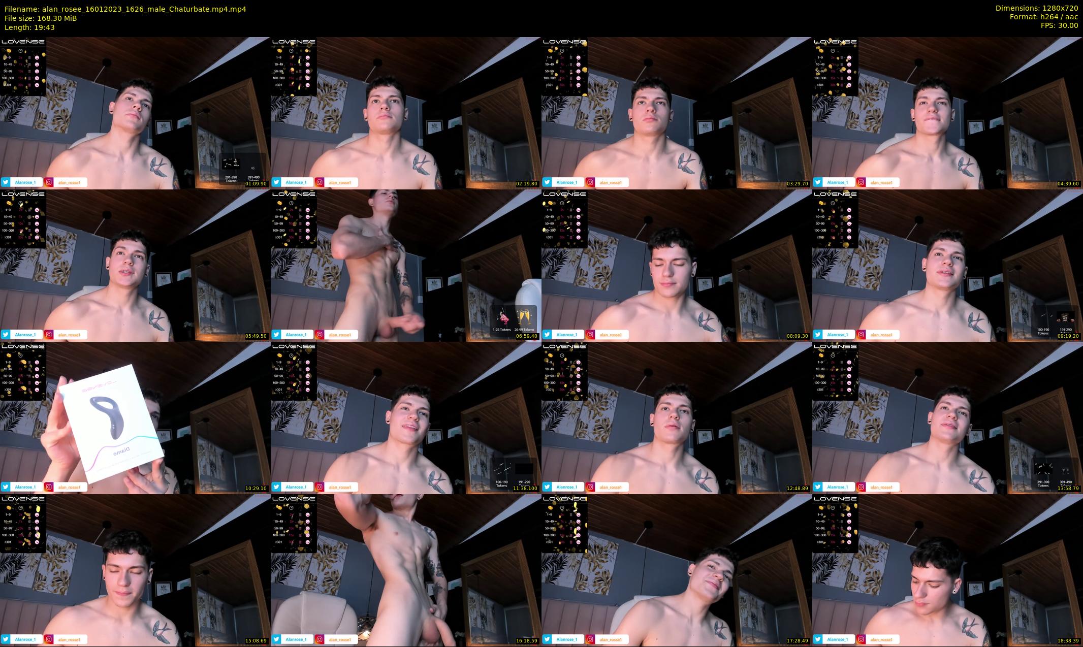 alan_rosee — 20 minute Chaturbate male cam show recording, 720p, Jan 16, 2023