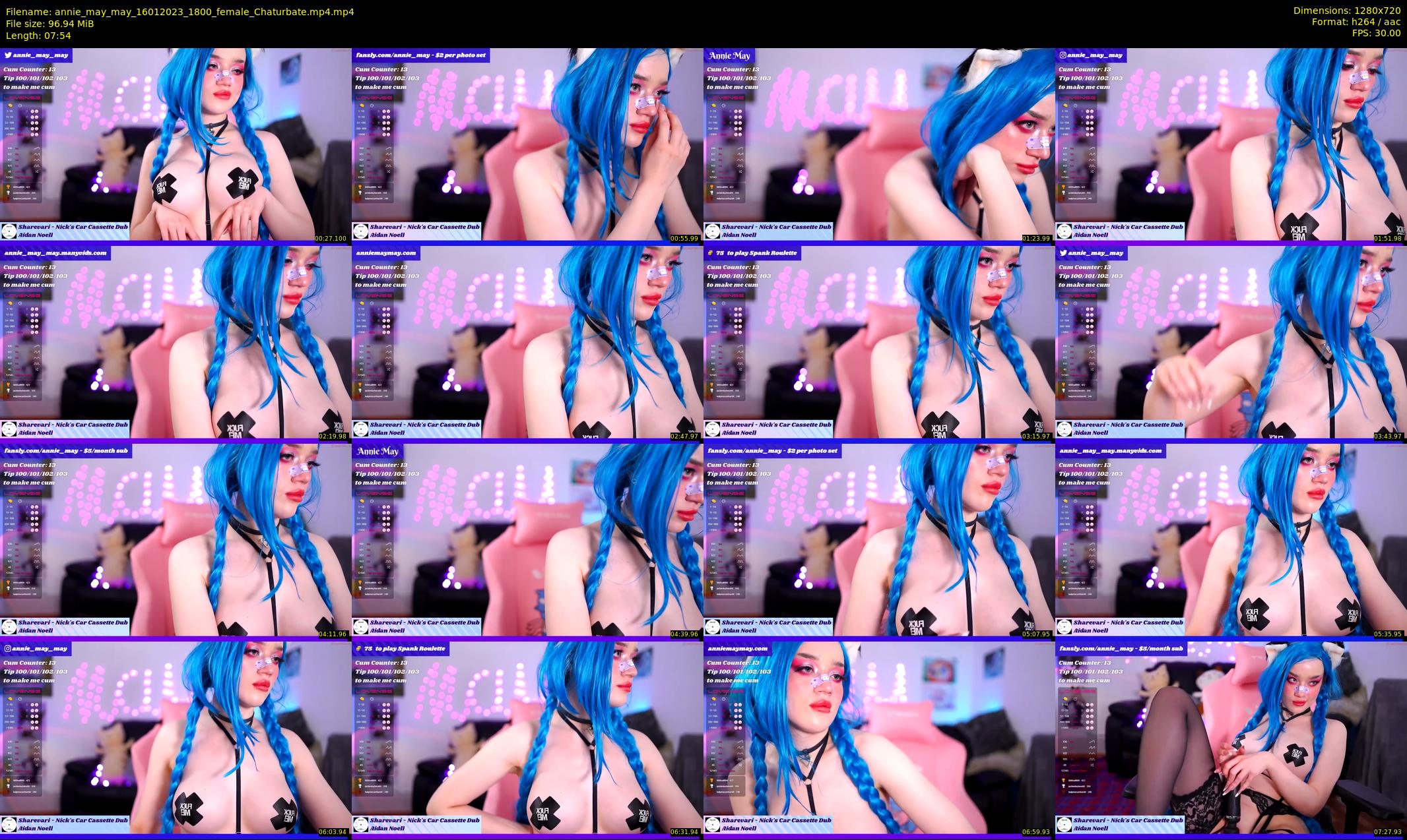 annie_may_may — 8 minute Chaturbate female cam show recording, 720p, Jan 16, 2023