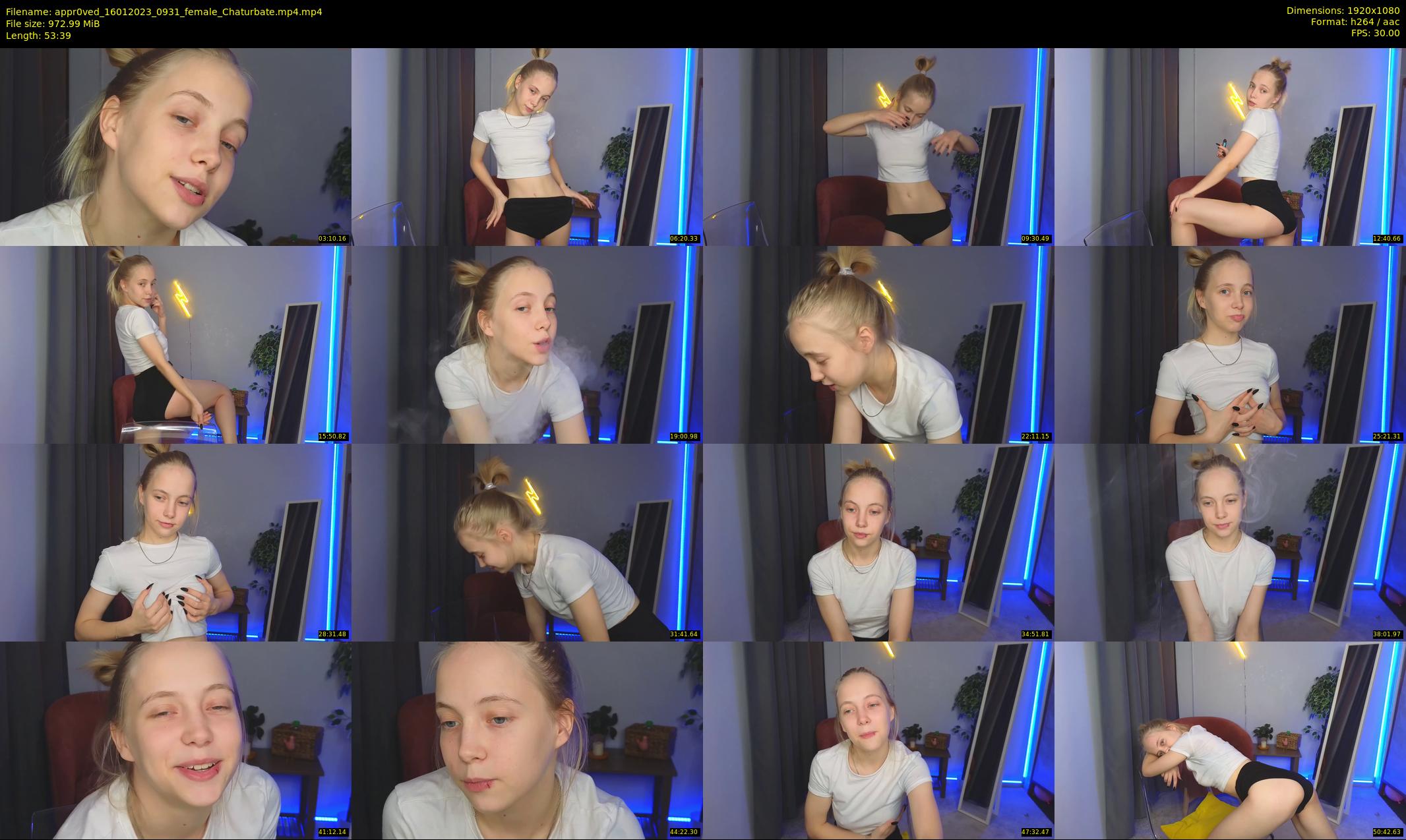appr0ved — 54 minute Chaturbate female cam show recording, 1080p, Jan 16, 2023