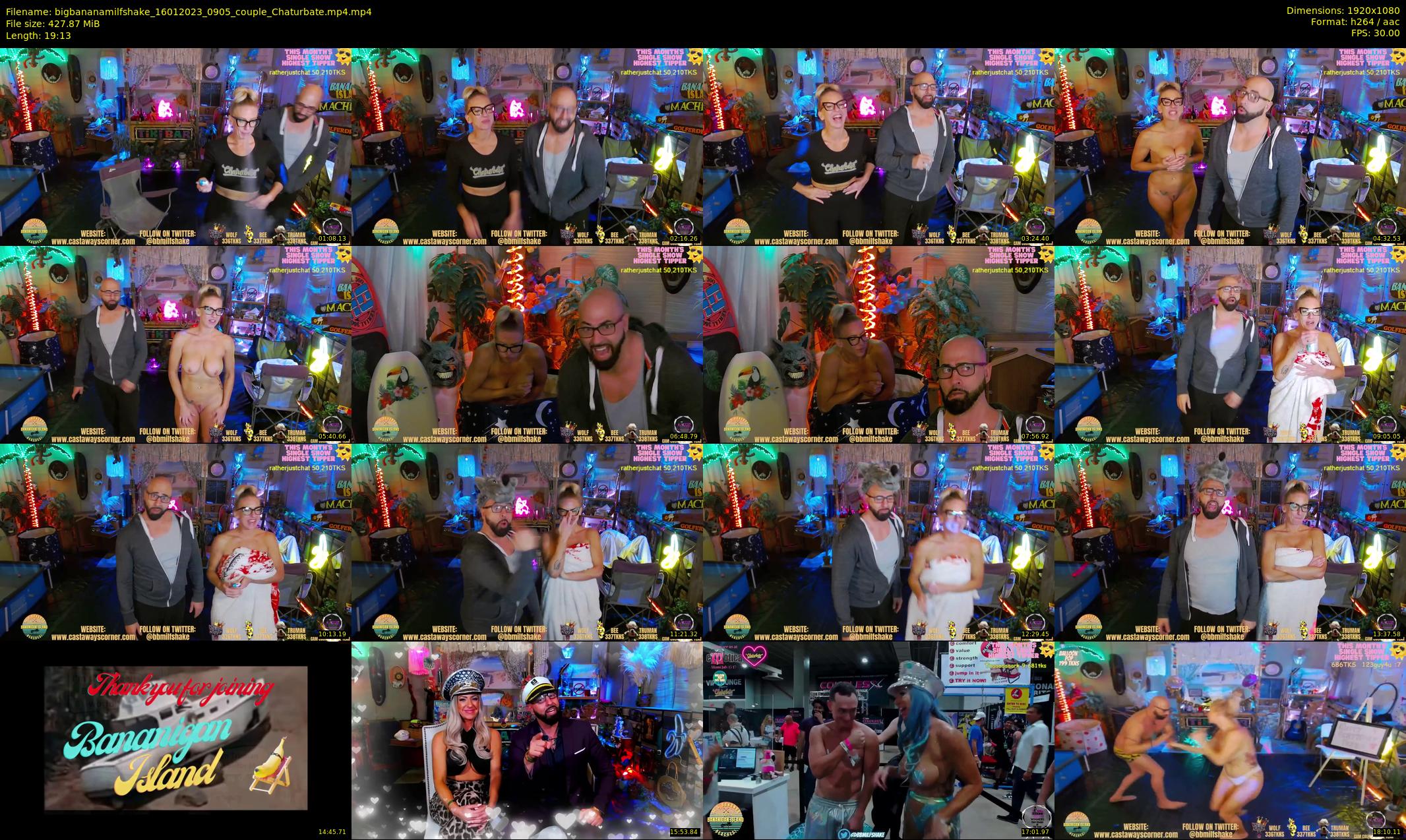 bigbananamilfshake — 20 minute Chaturbate couple cam show recording, 1080p, Jan 16, 2023