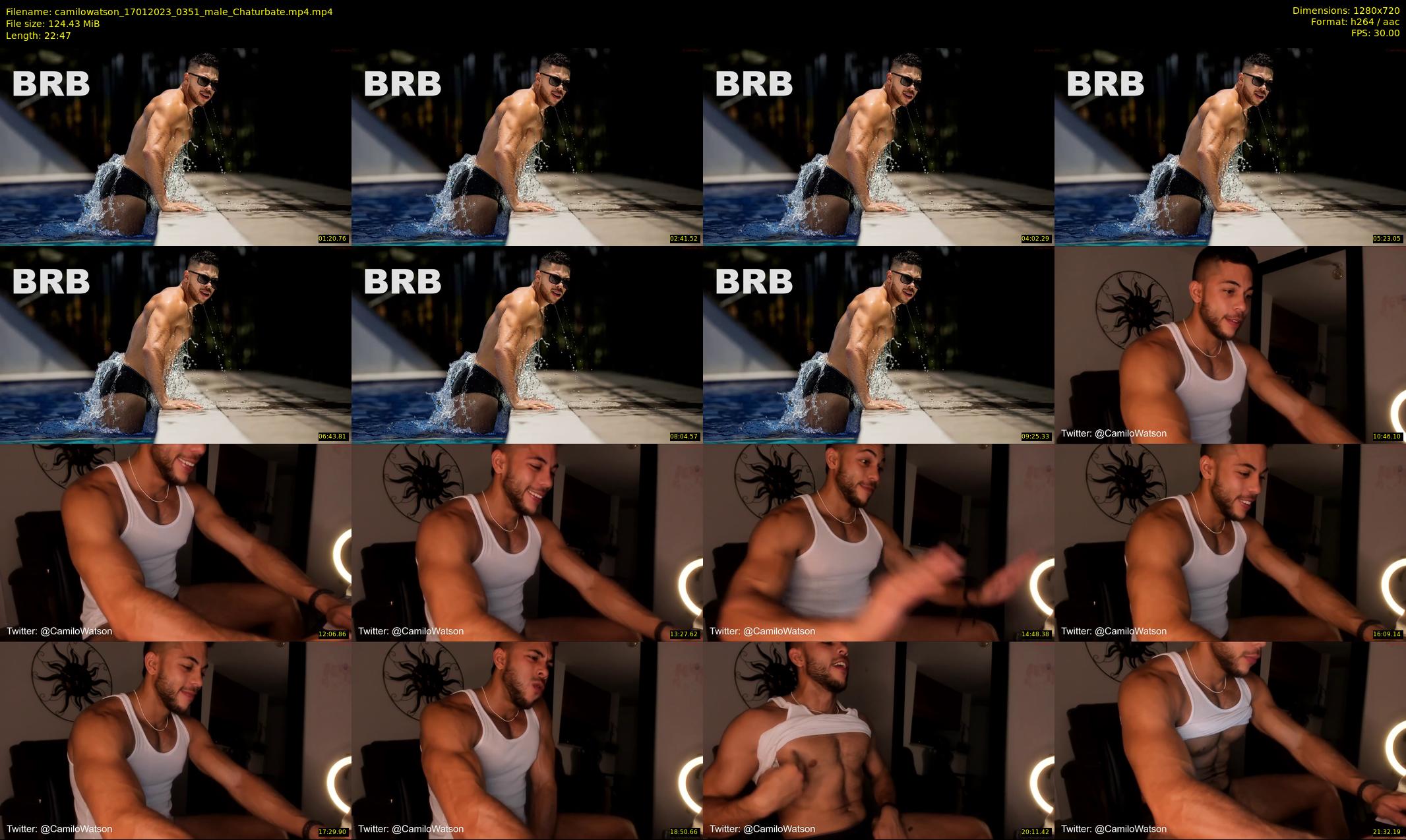 camilowatson — 23 minute Chaturbate male cam show recording, 720p, Jan 17, 2023
