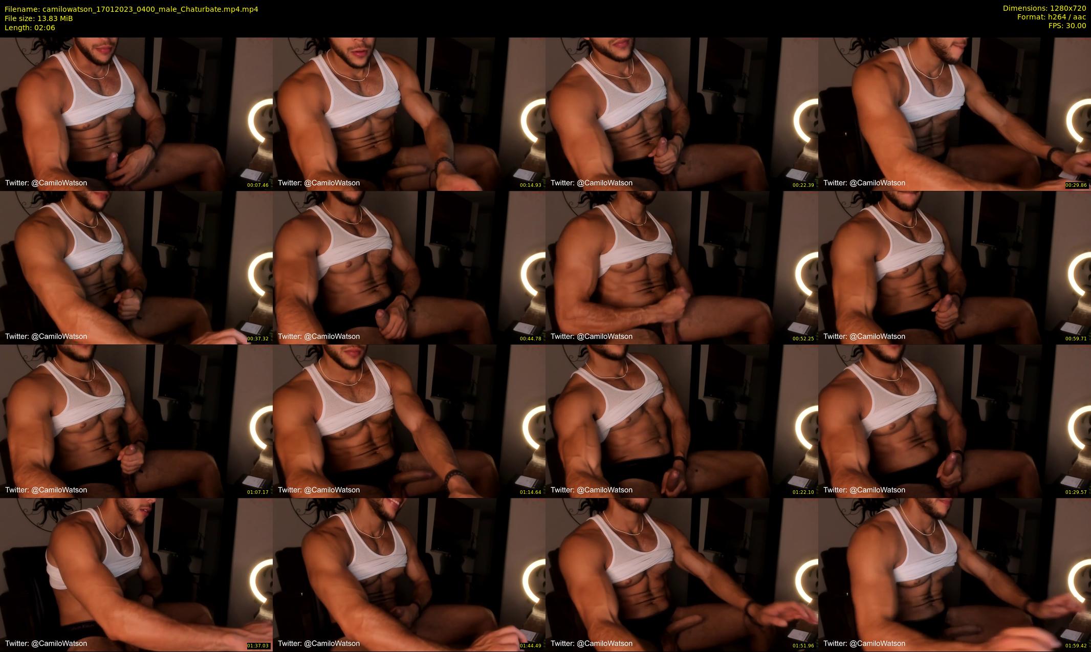 camilowatson — 3 minute Chaturbate male cam show recording, 720p, Jan 17, 2023