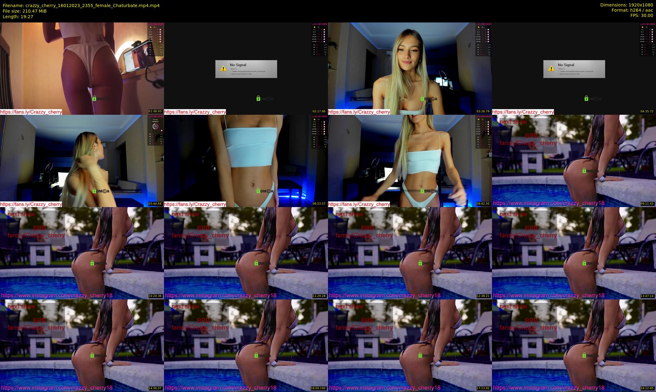 crazzy_cherry — 20 minute Chaturbate female cam show recording, 1080p, Jan 16, 2023