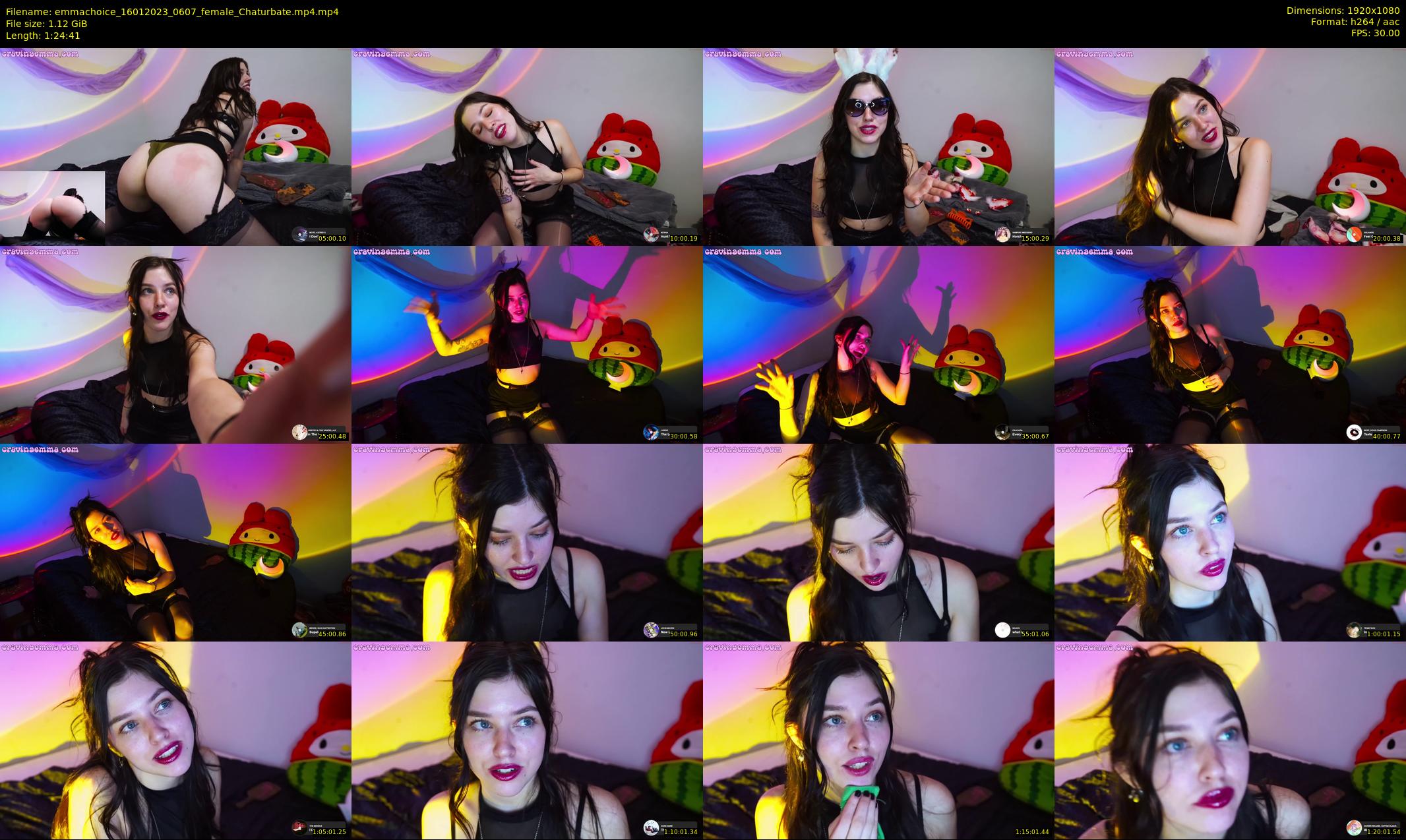 emmachoice — 85 minute Chaturbate female cam show recording, 1080p, Jan 16, 2023