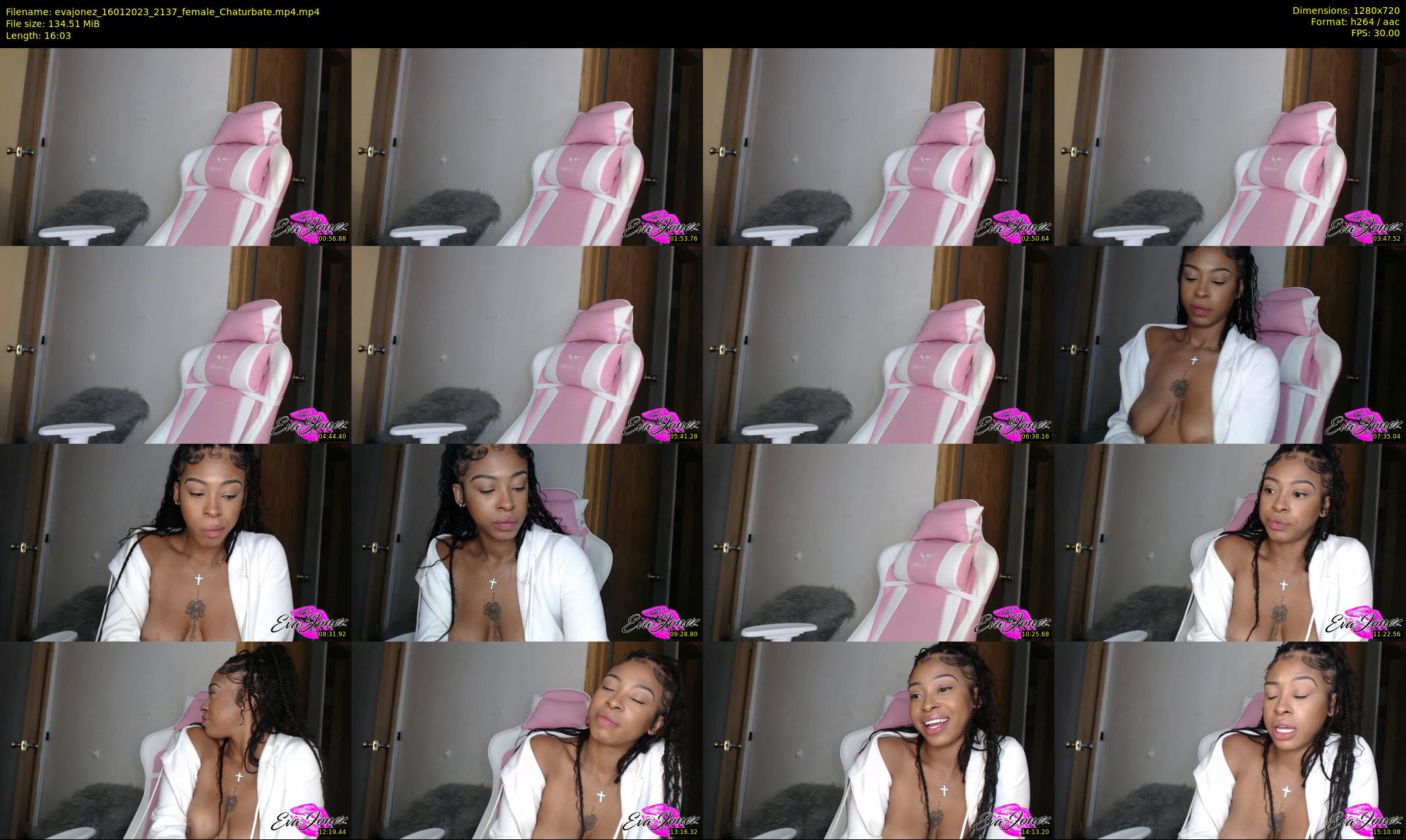 evajonez — 17 minute Chaturbate female cam show recording, 720p, Jan 16, 2023